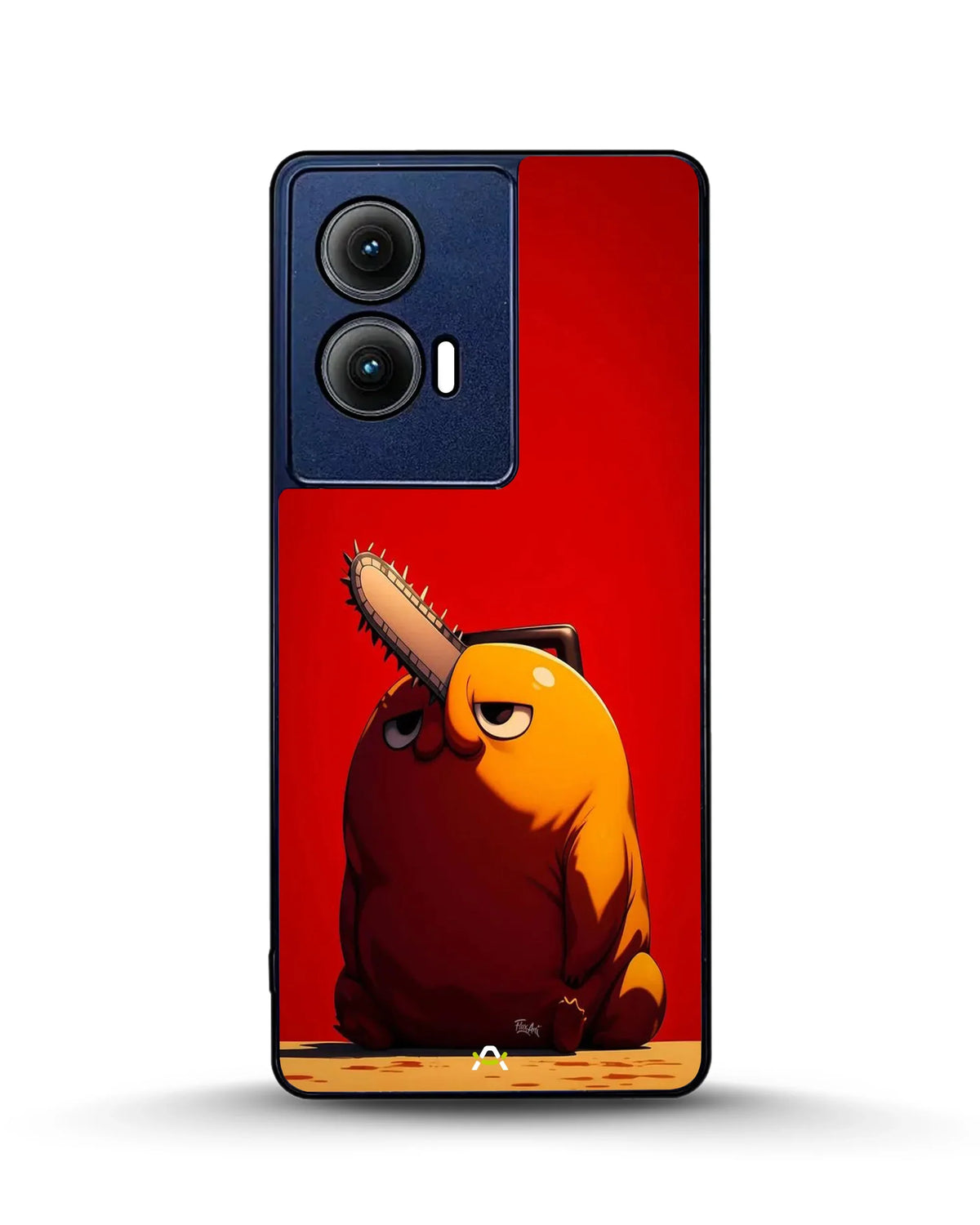 Chainsaw Devil Anime Phone Case - Orange & Red Print for iPhone, Samsung, Pixel, OnePlus & Vivo
