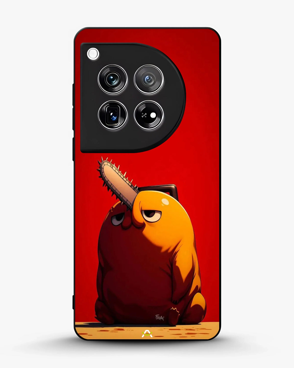 Chainsaw Devil Anime Phone Case - Orange & Red Print for iPhone, Samsung, Pixel, OnePlus & Vivo