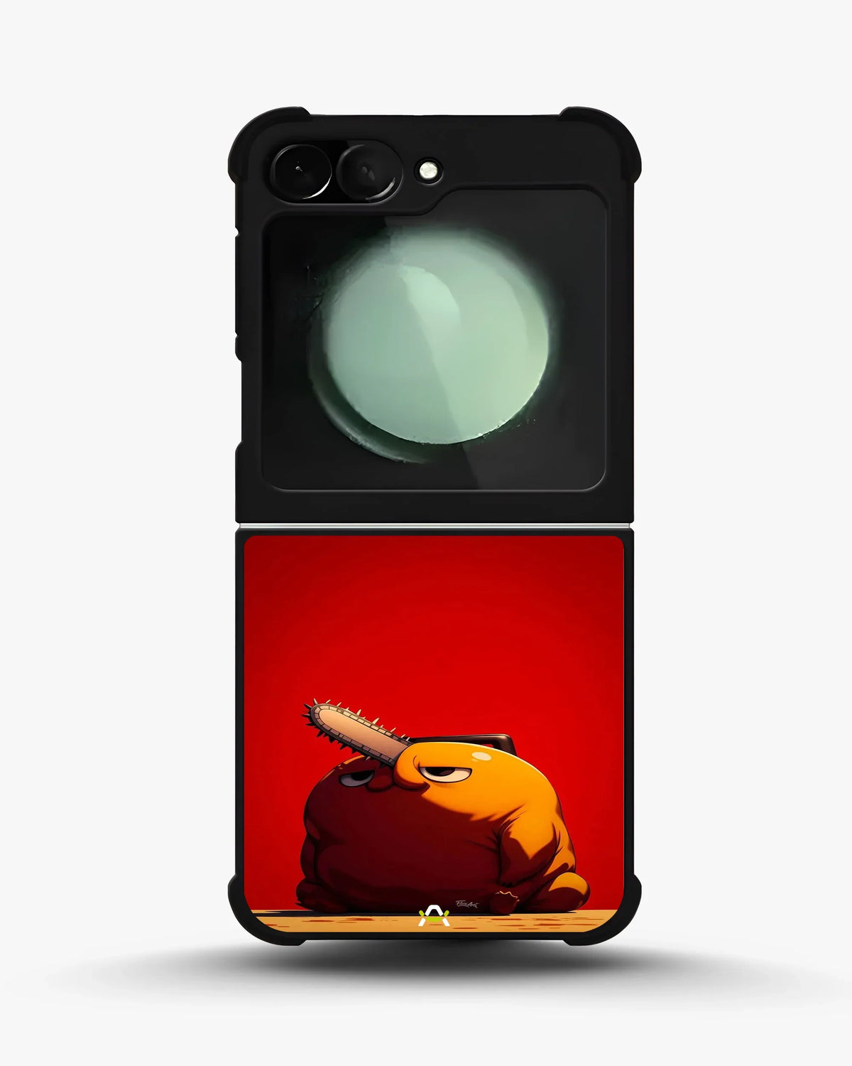 Chainsaw Devil Anime Phone Case - Orange & Red Print for iPhone, Samsung, Pixel, OnePlus & Vivo