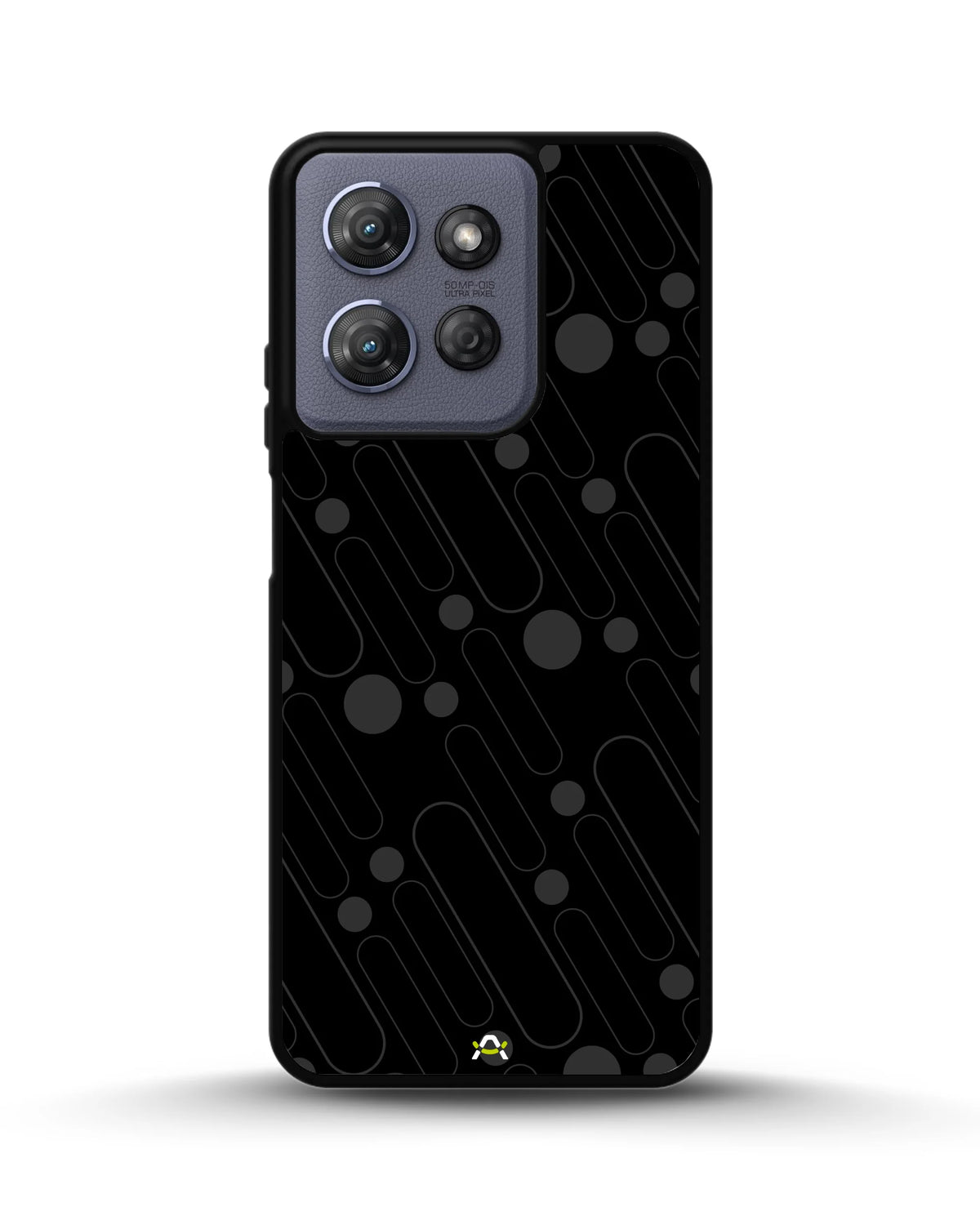 Charcoal Geometric Lines Phone Case - Glossy Aluminum Cover for iPhone, Samsung, Pixel, OnePlus & Vivo