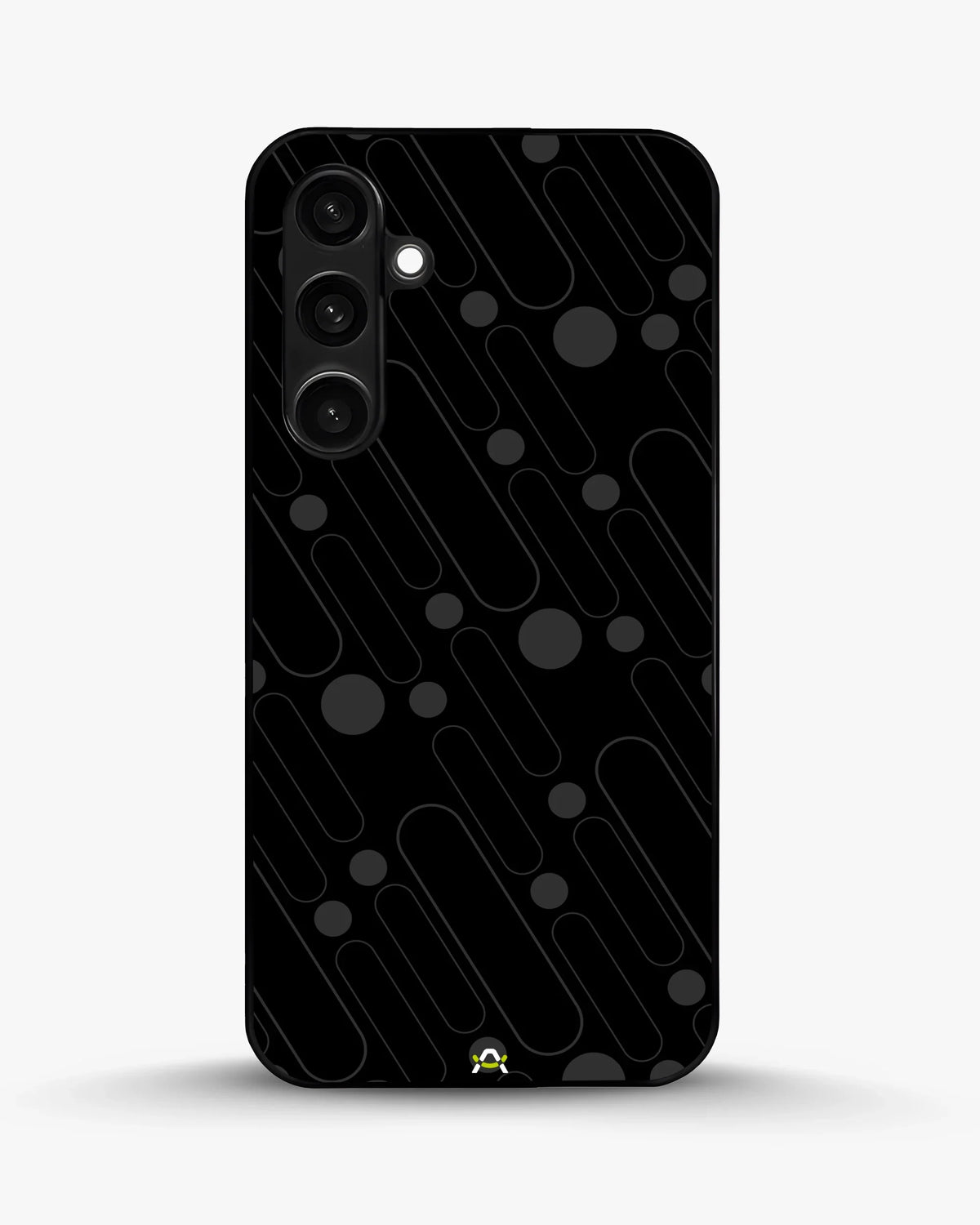 Charcoal Geometric Lines Phone Case - Glossy Aluminum Cover for iPhone, Samsung, Pixel, OnePlus & Vivo
