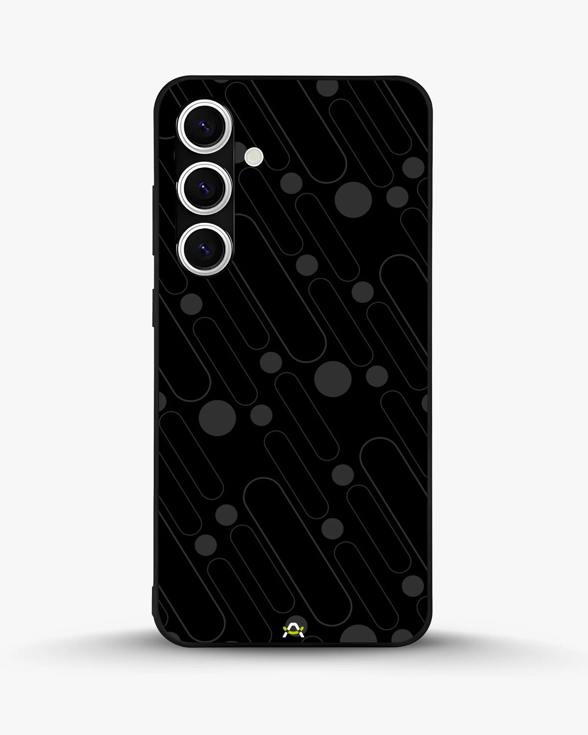 Charcoal Geometric Lines Phone Case - Glossy Aluminum Cover for iPhone, Samsung, Pixel, OnePlus & Vivo