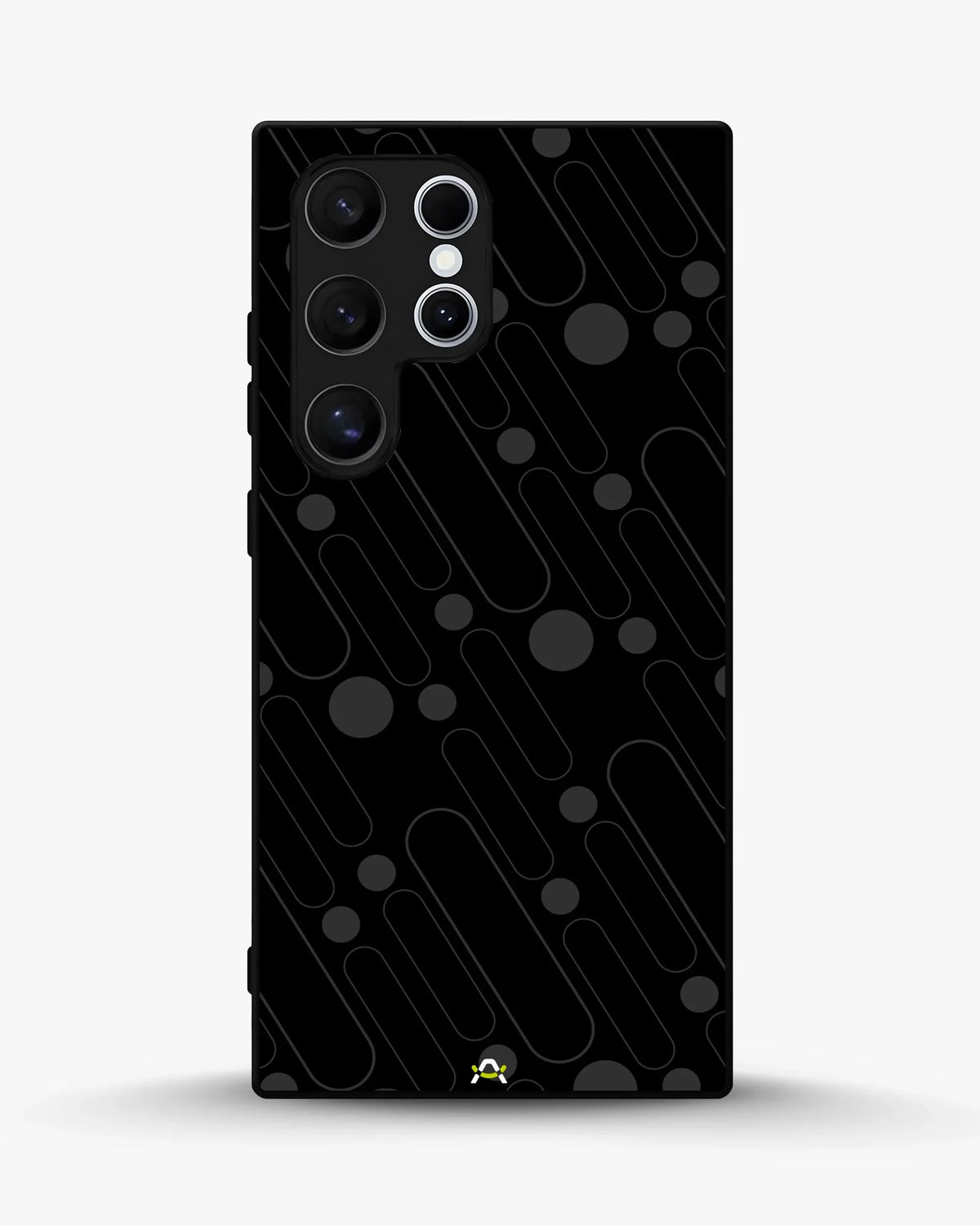 Charcoal Geometric Lines Phone Case - Glossy Aluminum Cover for iPhone, Samsung, Pixel, OnePlus & Vivo