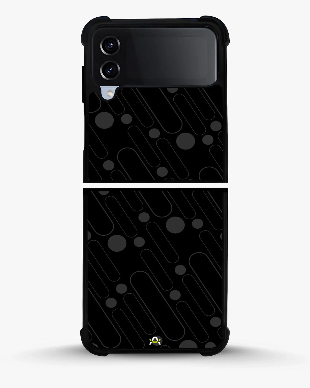 Charcoal Geometric Lines Phone Case - Glossy Aluminum Cover for iPhone, Samsung, Pixel, OnePlus & Vivo