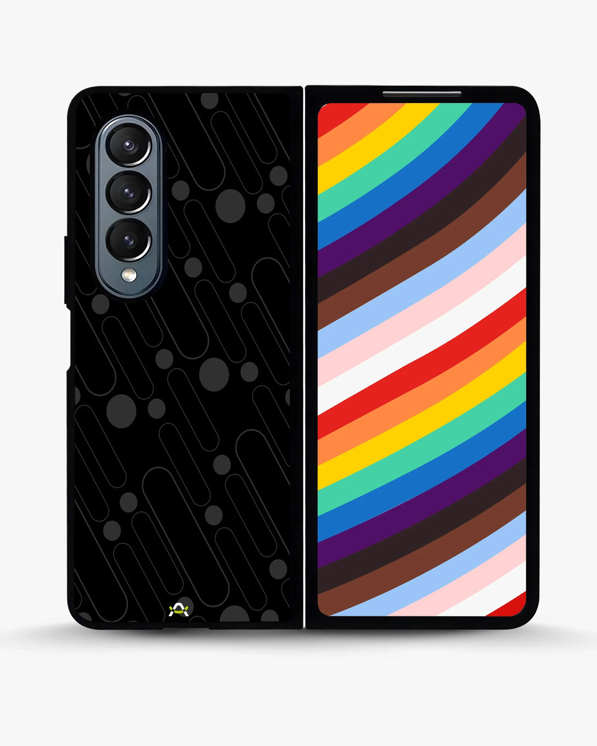 Charcoal Geometric Lines Phone Case - Glossy Aluminum Cover for iPhone, Samsung, Pixel, OnePlus & Vivo
