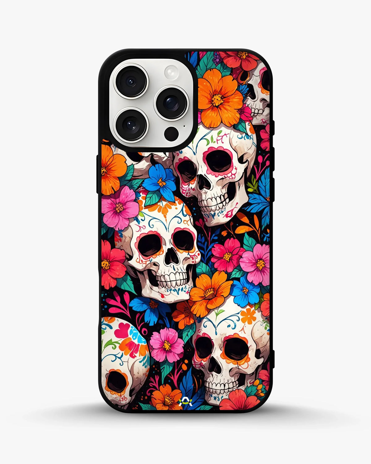 Color Skull Floral Phone Case - Vibrant Skull & Flowers Print for iPhone, Samsung, Pixel, OnePlus & Vivo