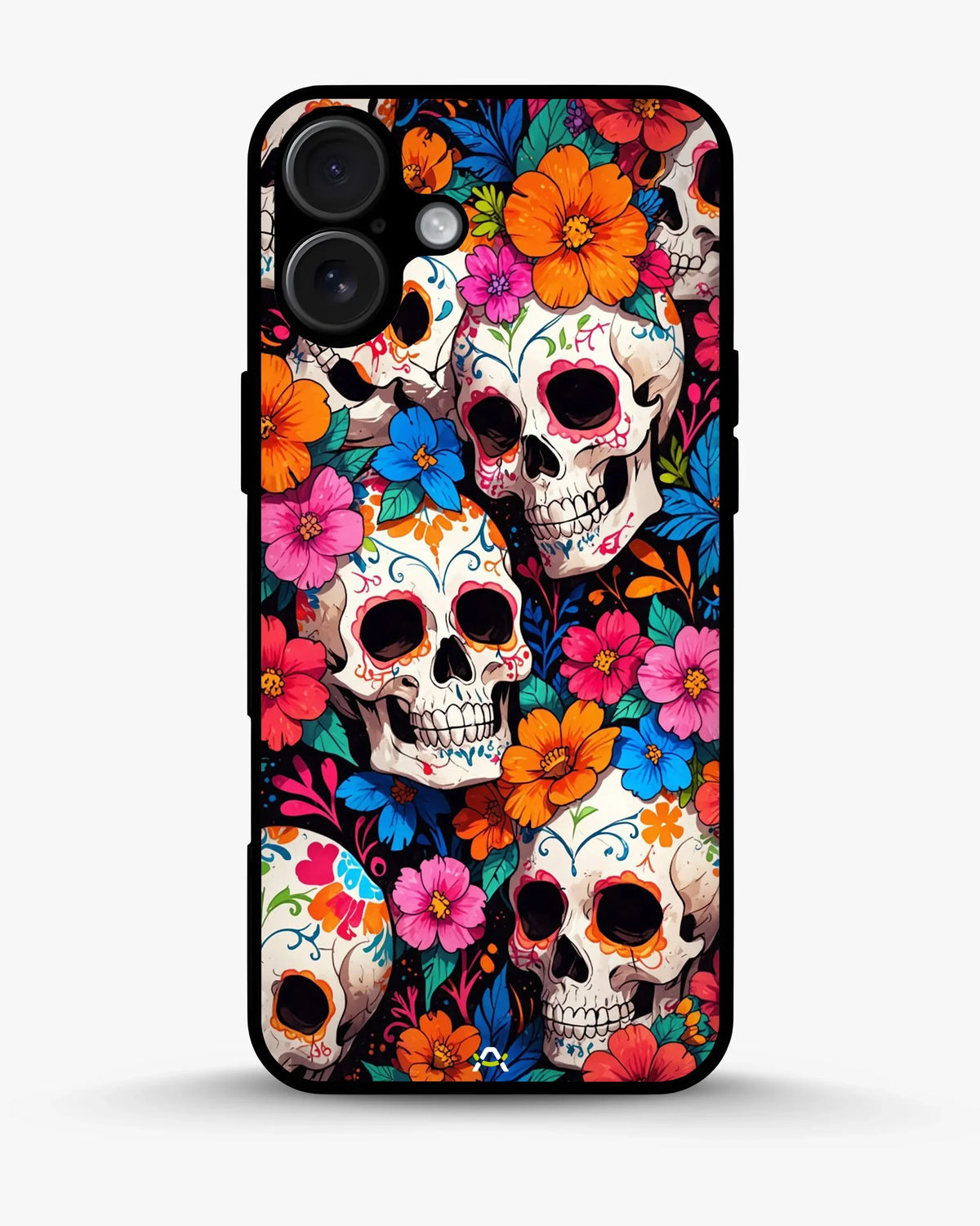Color Skull Floral Phone Case - Vibrant Skull & Flowers Print for iPhone, Samsung, Pixel, OnePlus & Vivo