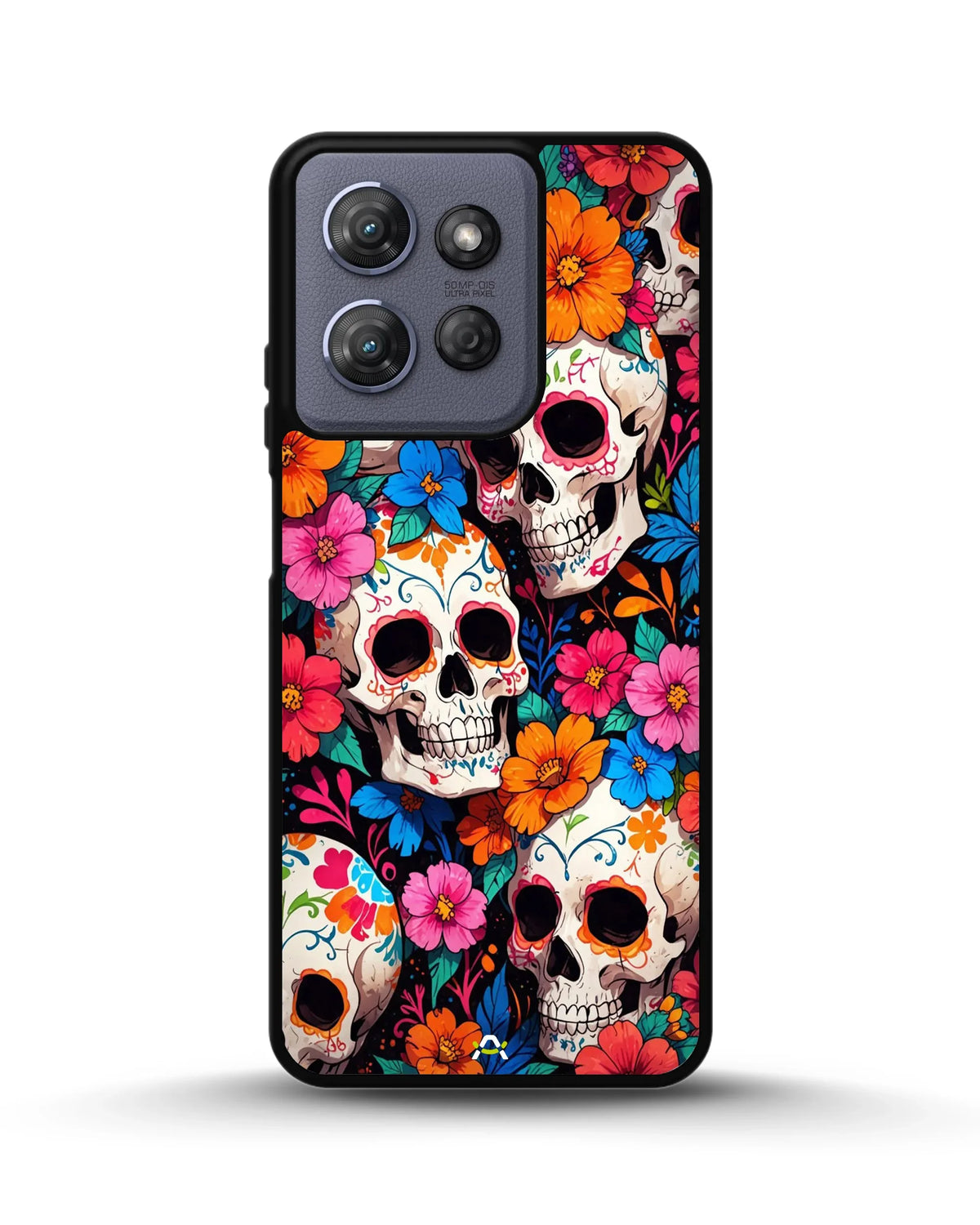 Color Skull Floral Phone Case - Vibrant Skull & Flowers Print for iPhone, Samsung, Pixel, OnePlus & Vivo