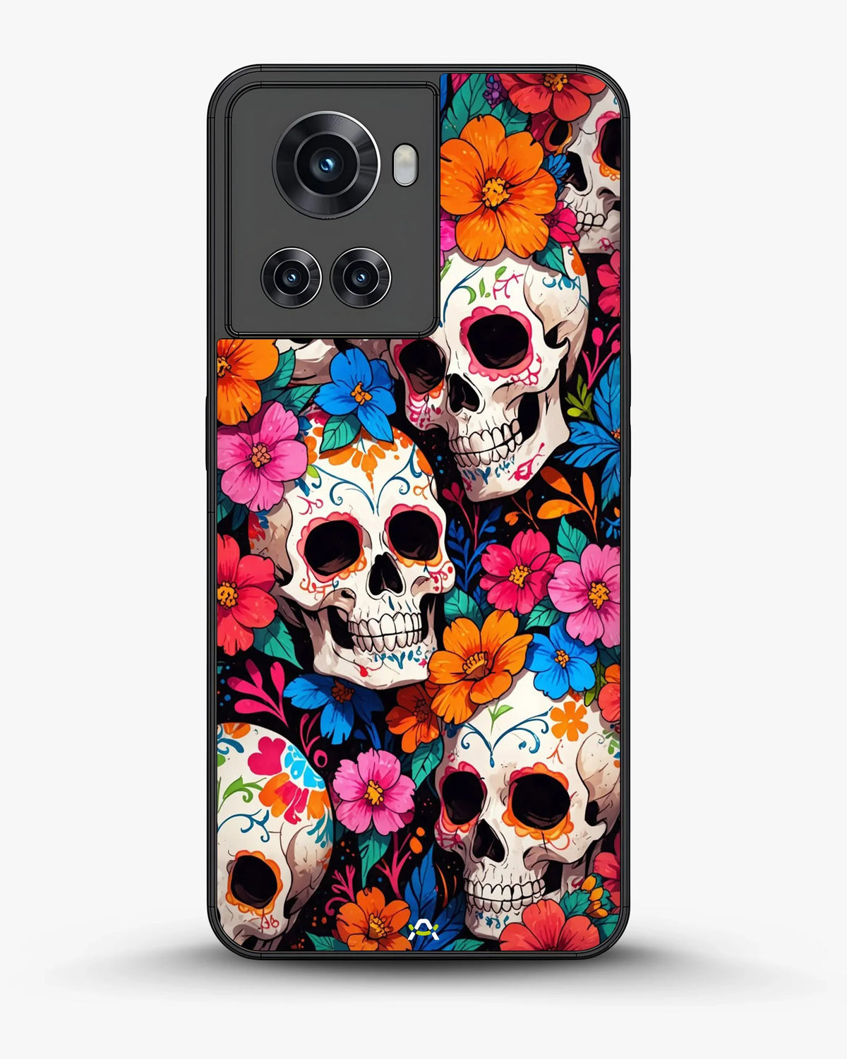 Color Skull Floral Phone Case - Vibrant Skull & Flowers Print for iPhone, Samsung, Pixel, OnePlus & Vivo
