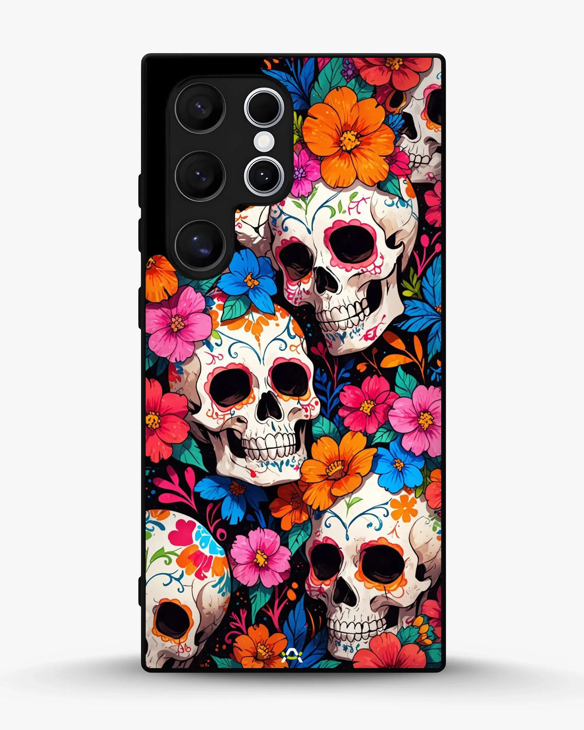 Color Skull Floral Phone Case - Vibrant Skull & Flowers Print for iPhone, Samsung, Pixel, OnePlus & Vivo