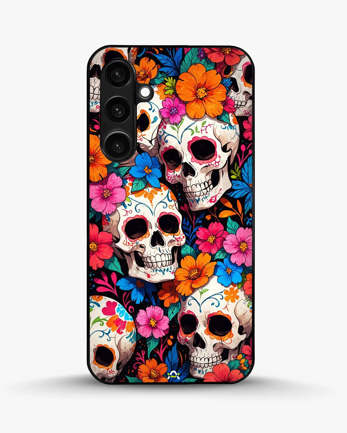 Color Skull Floral Phone Case - Vibrant Skull & Flowers Print for iPhone, Samsung, Pixel, OnePlus & Vivo