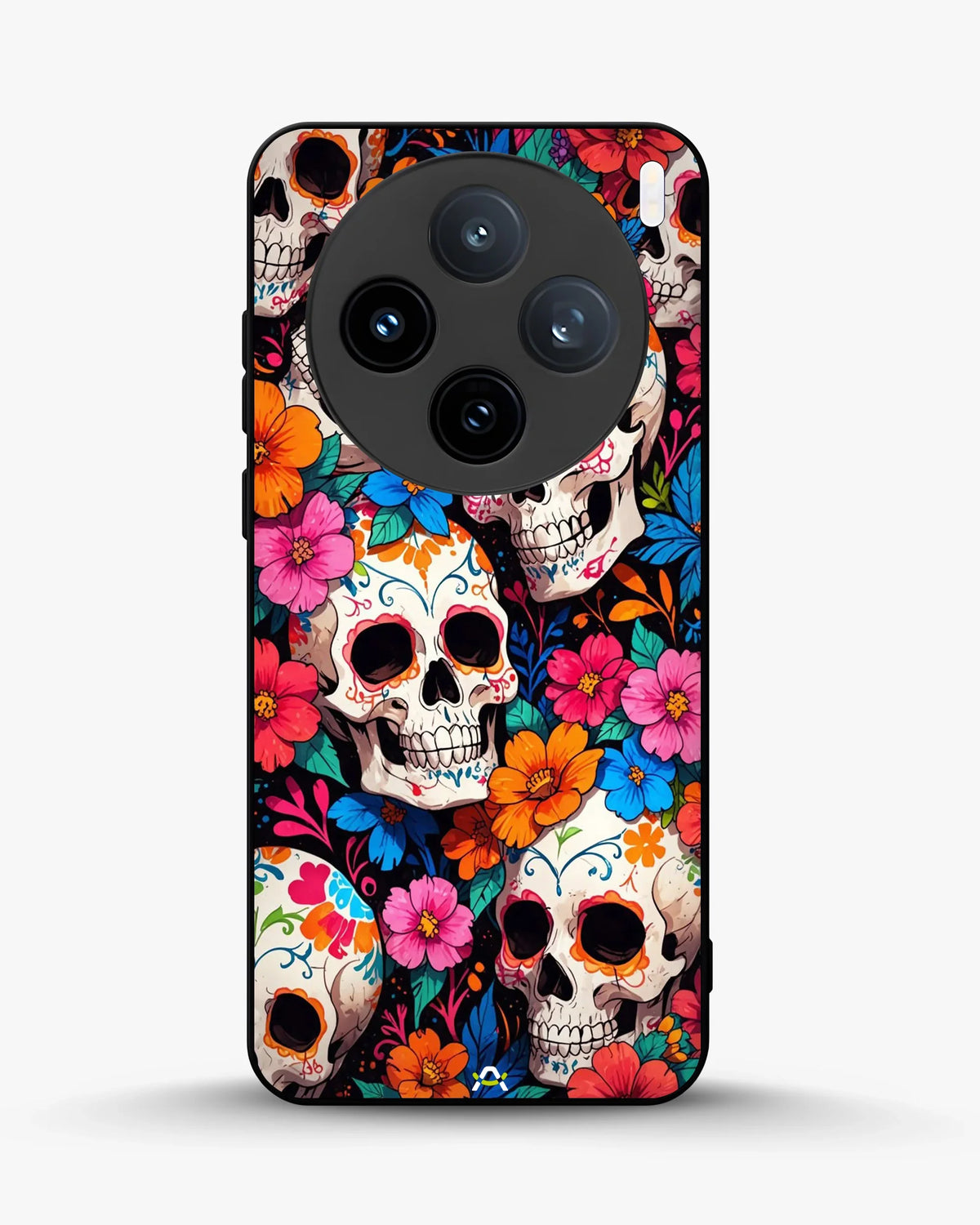 Color Skull Floral Phone Case - Vibrant Skull & Flowers Print for iPhone, Samsung, Pixel, OnePlus & Vivo