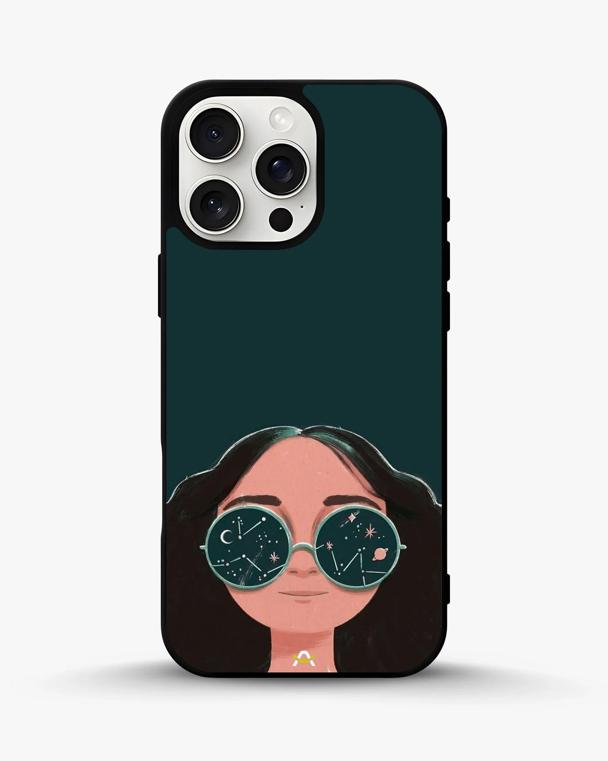 Cosmic Sunglasses Girl Phone Case - Dreamy Teal Art Print for iPhone, Samsung, Pixel, OnePlus & Vivo