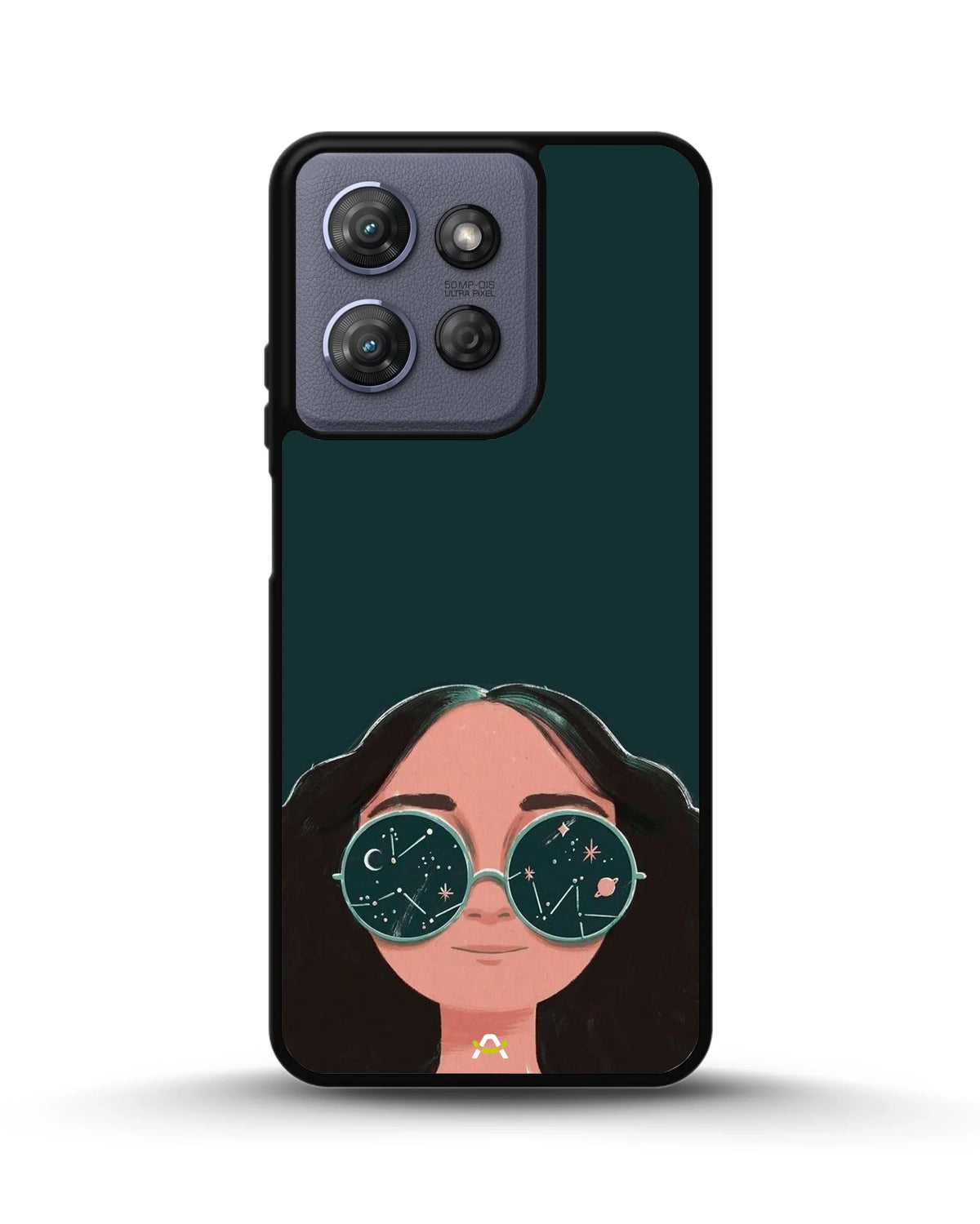 Cosmic Sunglasses Girl Phone Case - Dreamy Teal Art Print for iPhone, Samsung, Pixel, OnePlus & Vivo