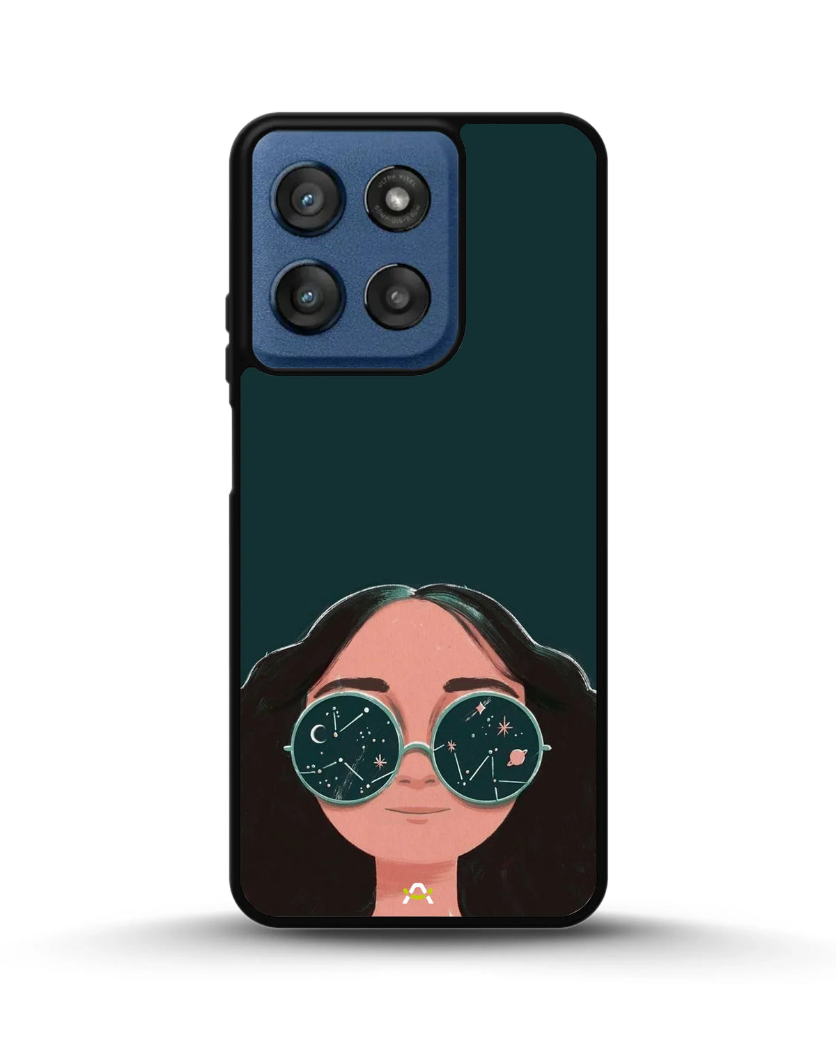 Cosmic Sunglasses Girl Phone Case - Dreamy Teal Art Print for iPhone, Samsung, Pixel, OnePlus & Vivo