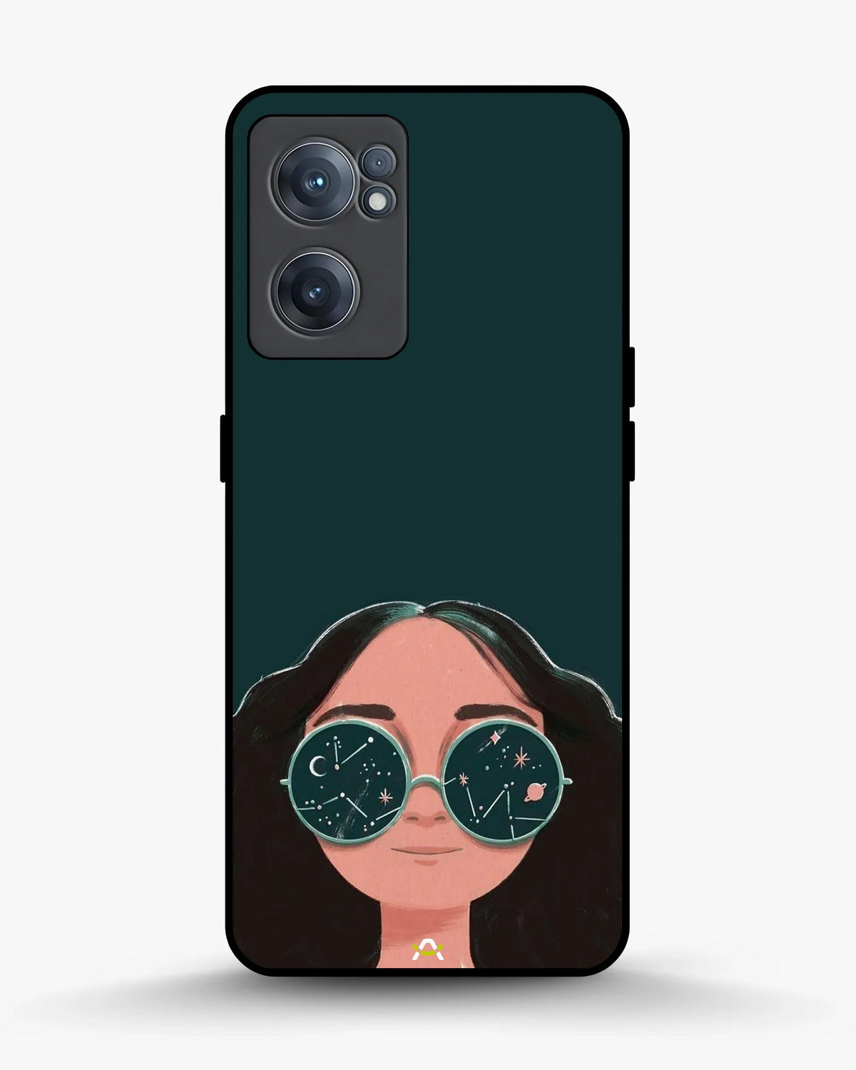 Cosmic Sunglasses Girl Phone Case - Dreamy Teal Art Print for iPhone, Samsung, Pixel, OnePlus & Vivo