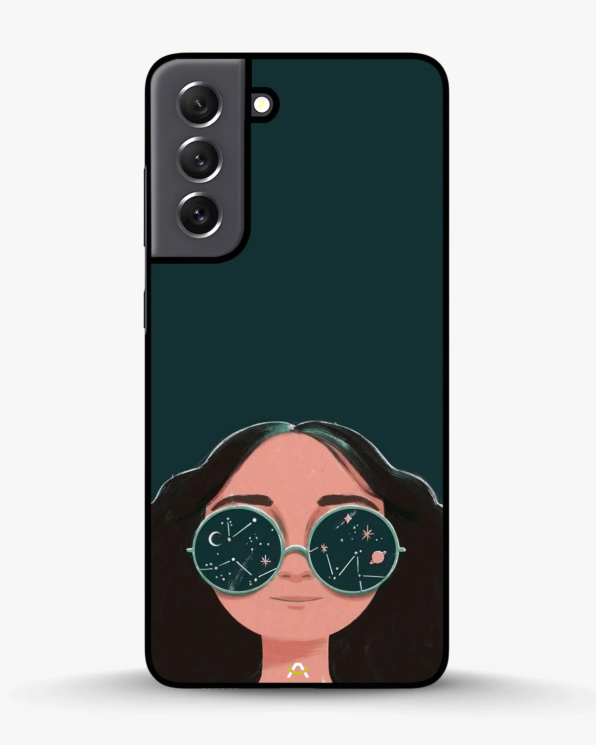 Cosmic Sunglasses Girl Phone Case - Dreamy Teal Art Print for iPhone, Samsung, Pixel, OnePlus & Vivo