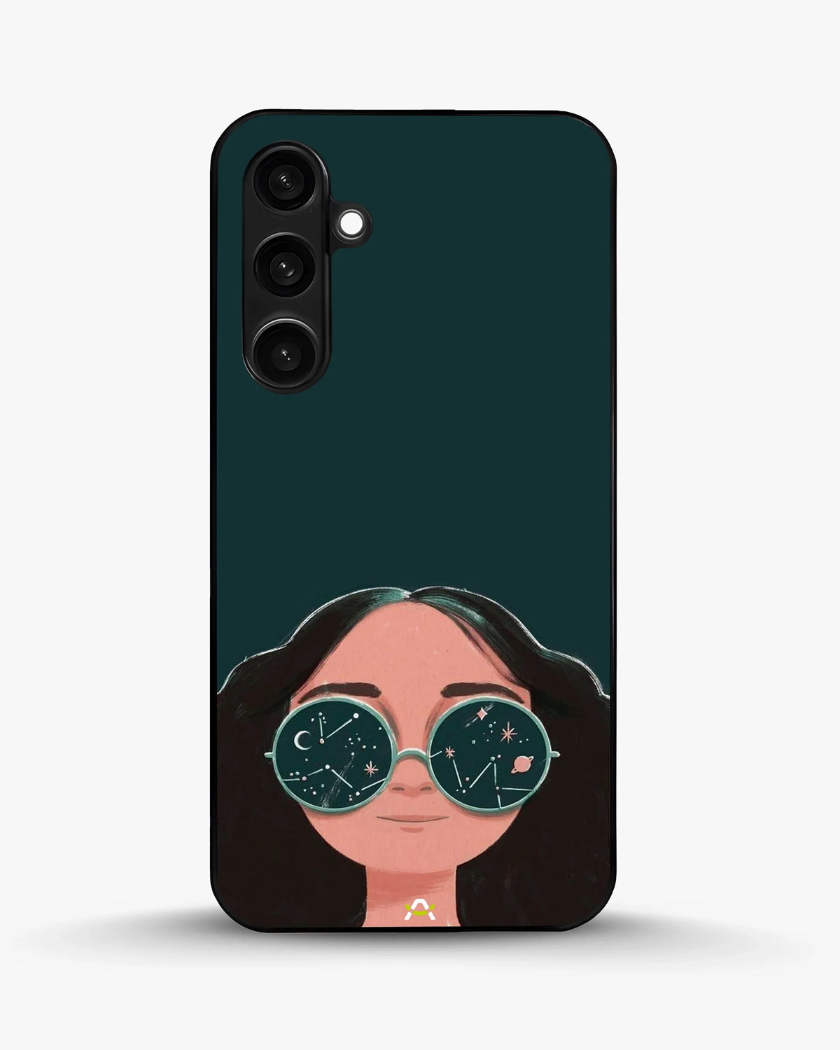 Cosmic Sunglasses Girl Phone Case - Dreamy Teal Art Print for iPhone, Samsung, Pixel, OnePlus & Vivo
