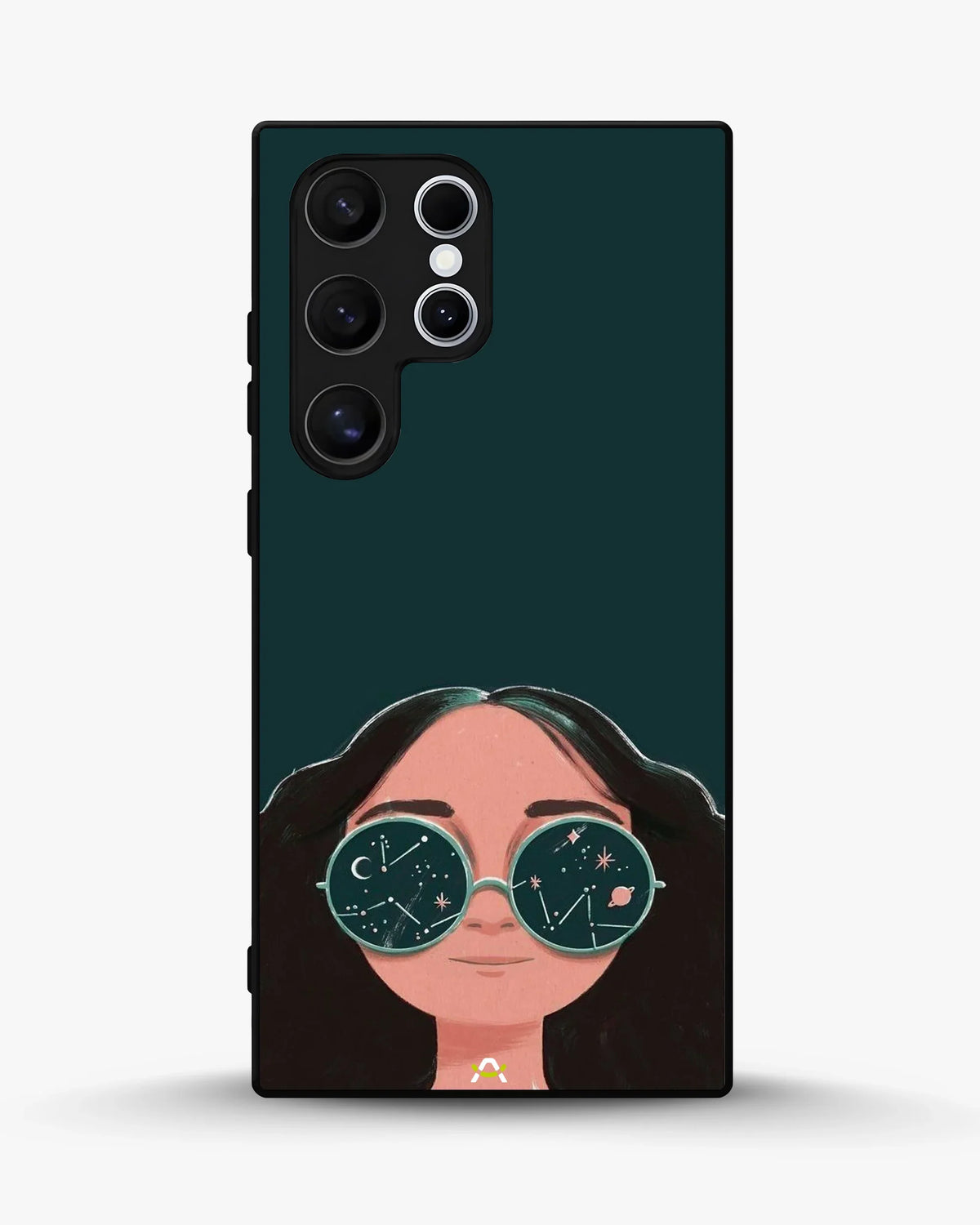 Cosmic Sunglasses Girl Phone Case - Dreamy Teal Art Print for iPhone, Samsung, Pixel, OnePlus & Vivo