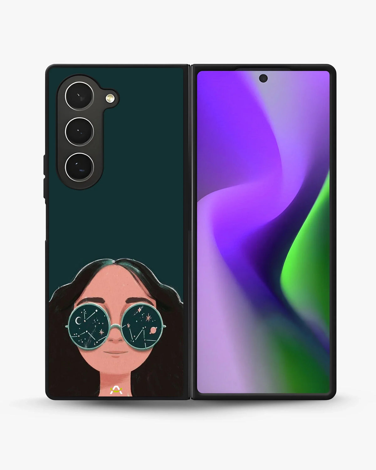 Cosmic Sunglasses Girl Phone Case - Dreamy Teal Art Print for iPhone, Samsung, Pixel, OnePlus & Vivo