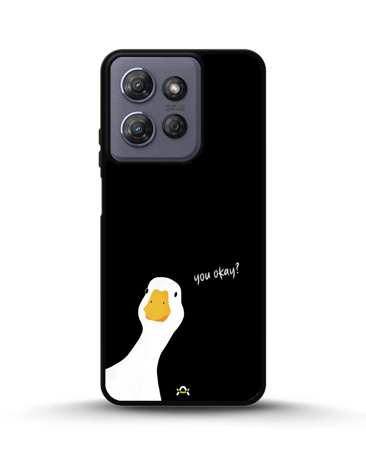 Curious Goose Phone Case - Quirky White & Black Print for iPhone, Samsung, Pixel, OnePlus & Vivo