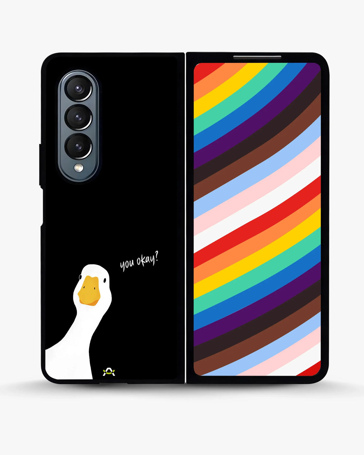 Curious Goose Phone Case - Quirky White & Black Print for iPhone, Samsung, Pixel, OnePlus & Vivo