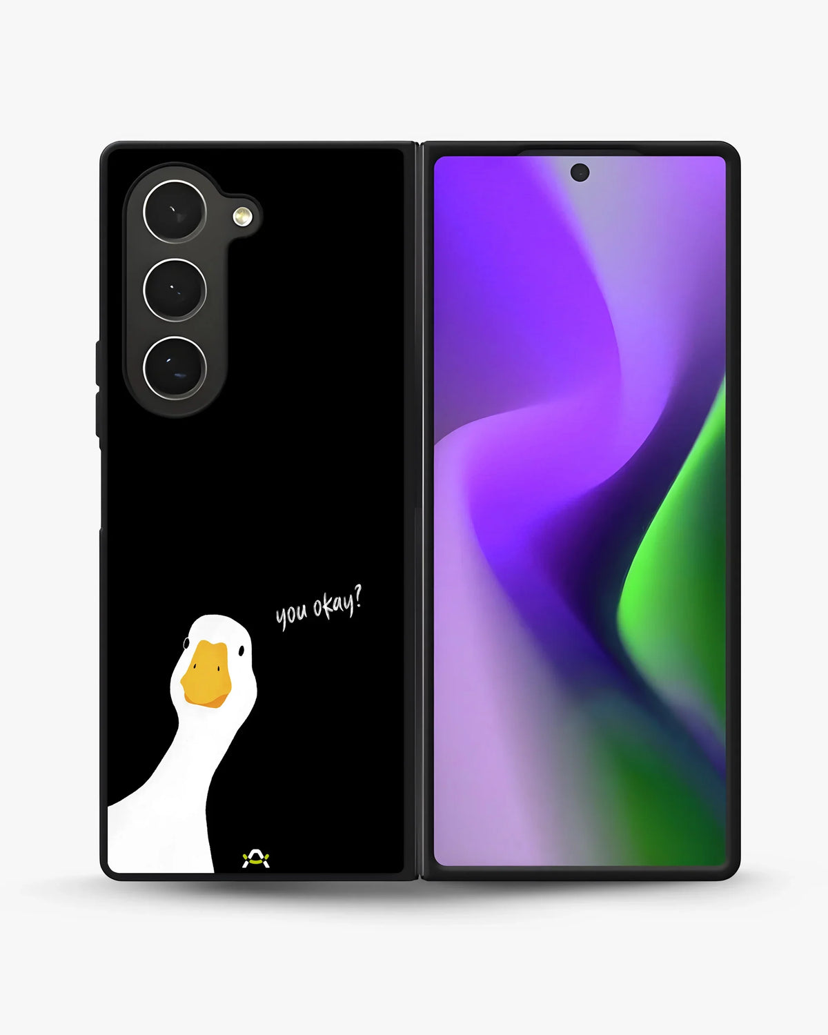Curious Goose Phone Case - Quirky White & Black Print for iPhone, Samsung, Pixel, OnePlus & Vivo