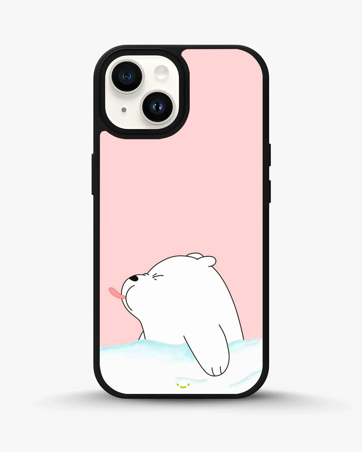Cute Bear Tongue Out Phone Case - Glossy Aluminum Cover for iPhone, Samsung, Pixel, OnePlus & Vivo