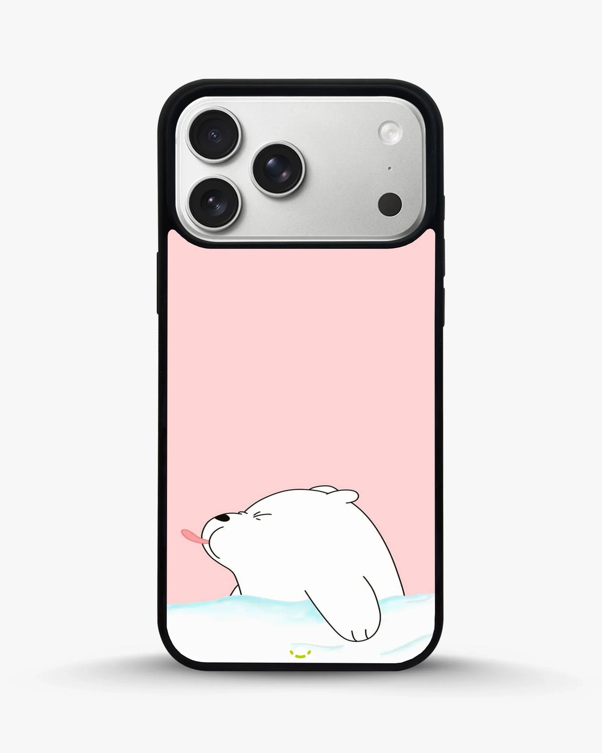 Cute Bear Tongue Out Phone Case - Glossy Aluminum Cover for iPhone, Samsung, Pixel, OnePlus & Vivo
