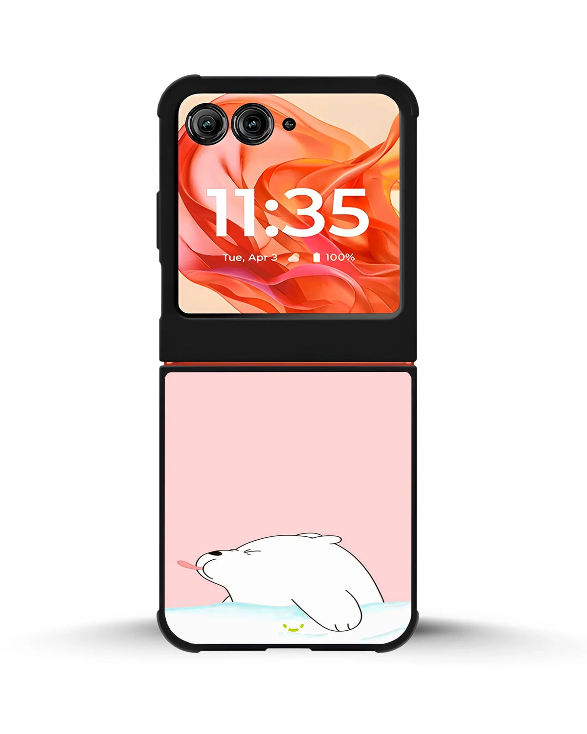 Cute Bear Tongue Out Phone Case - Glossy Aluminum Cover for iPhone, Samsung, Pixel, OnePlus & Vivo