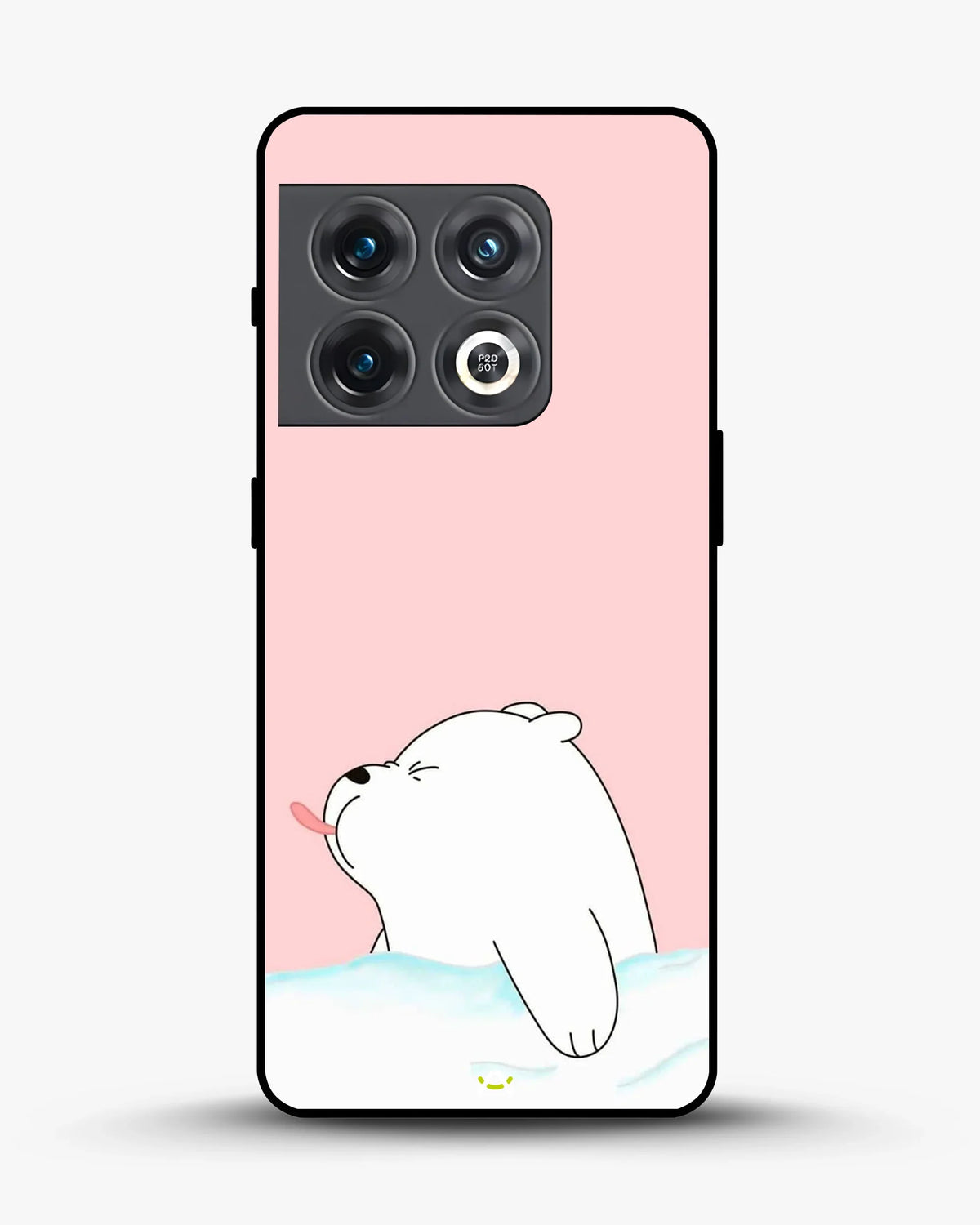 Cute Bear Tongue Out Phone Case - Glossy Aluminum Cover for iPhone, Samsung, Pixel, OnePlus & Vivo