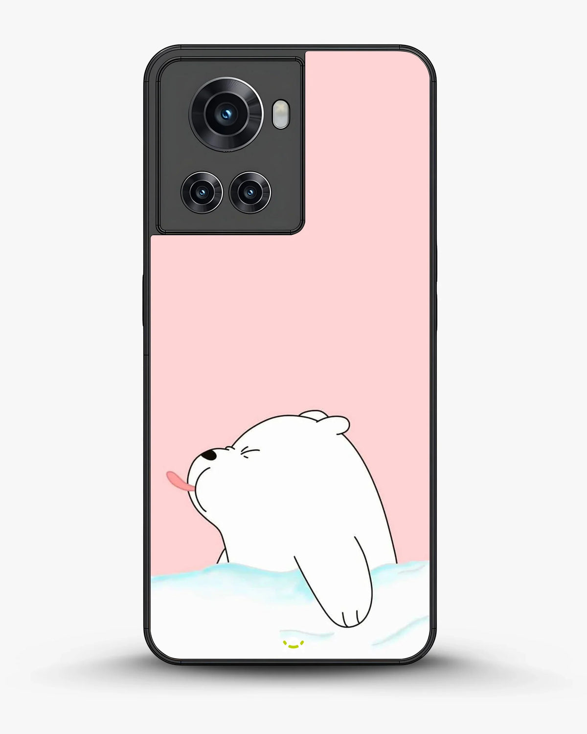 Cute Bear Tongue Out Phone Case - Glossy Aluminum Cover for iPhone, Samsung, Pixel, OnePlus & Vivo