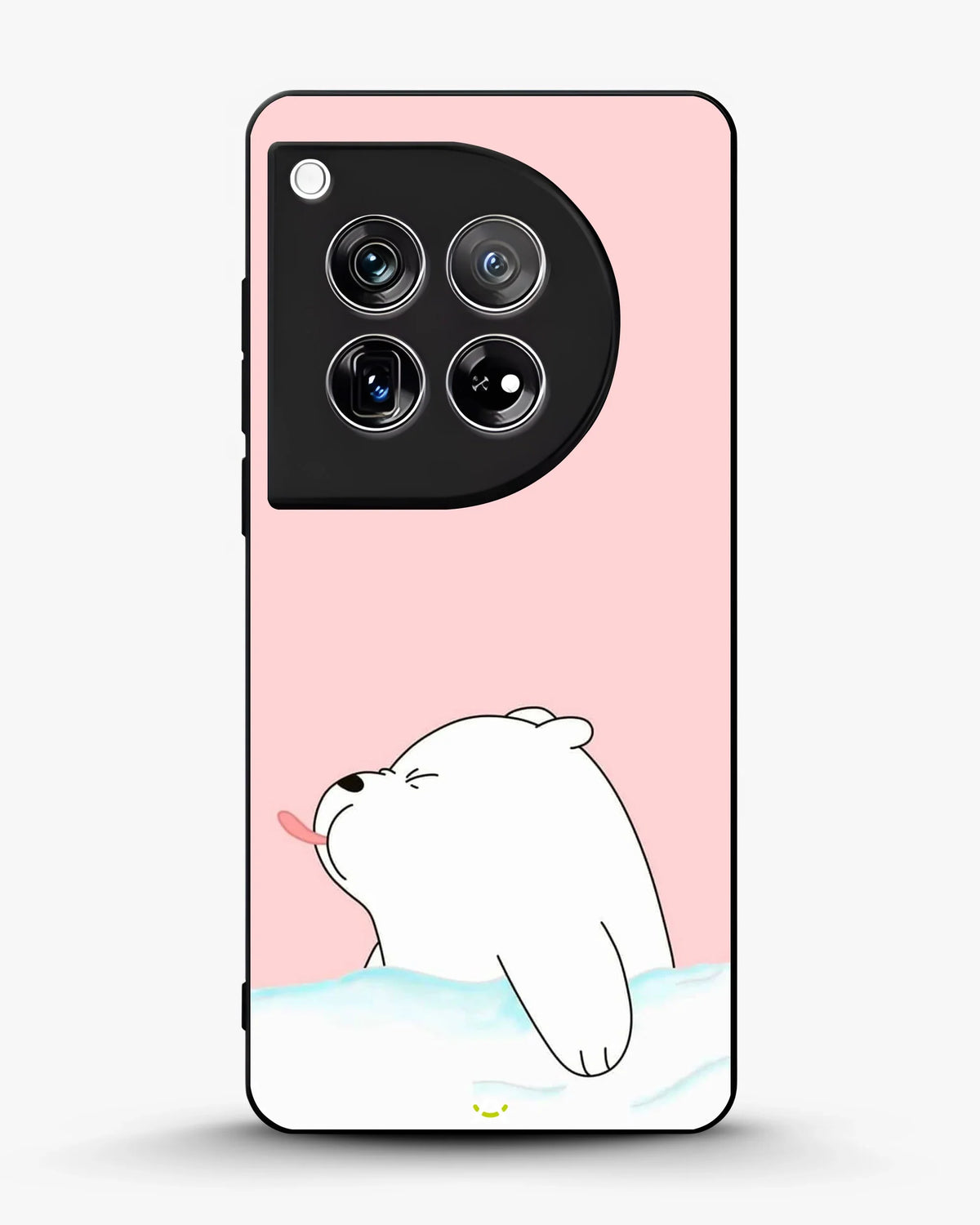 Cute Bear Tongue Out Phone Case - Glossy Aluminum Cover for iPhone, Samsung, Pixel, OnePlus & Vivo