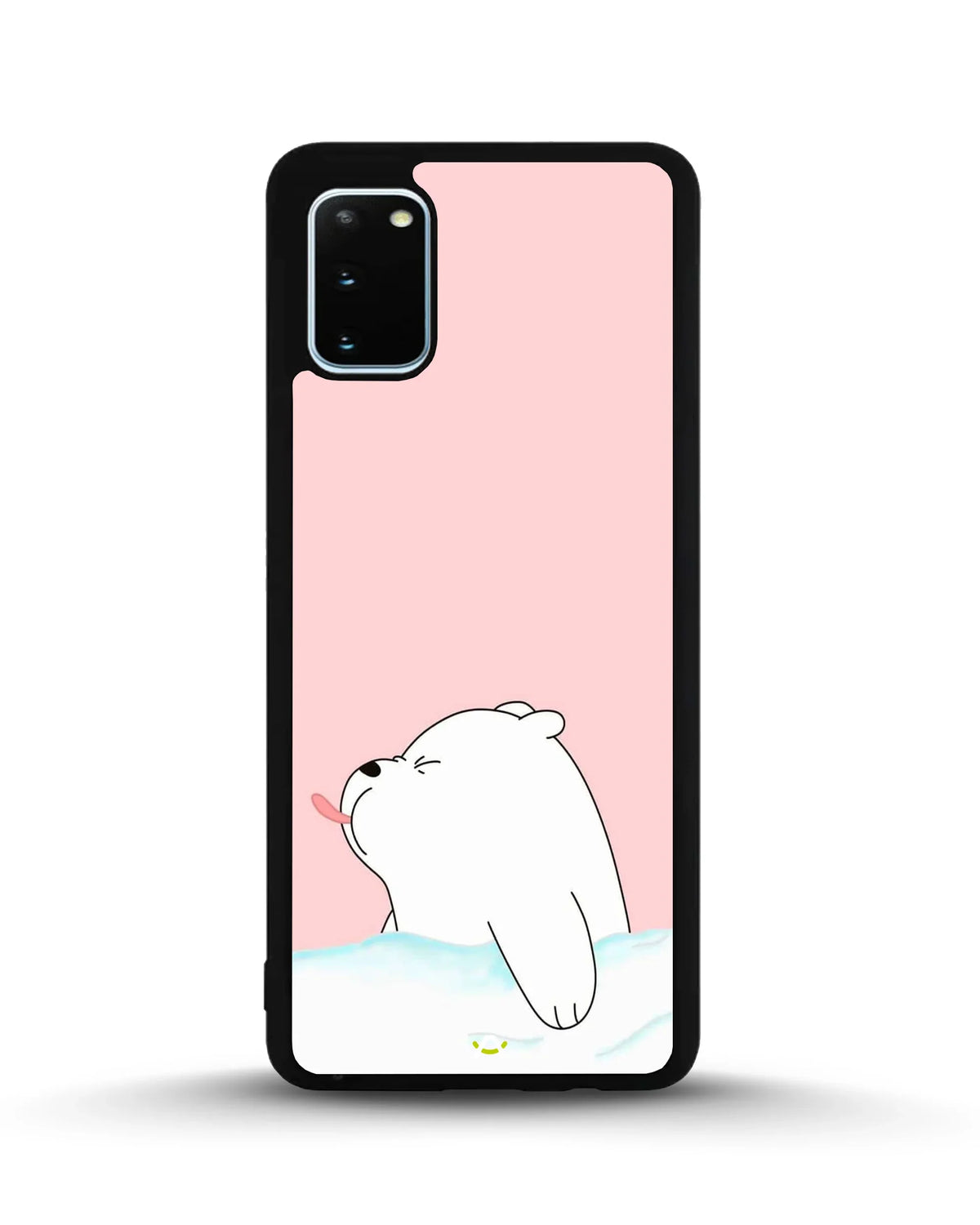 Cute Bear Tongue Out Phone Case - Glossy Aluminum Cover for iPhone, Samsung, Pixel, OnePlus & Vivo