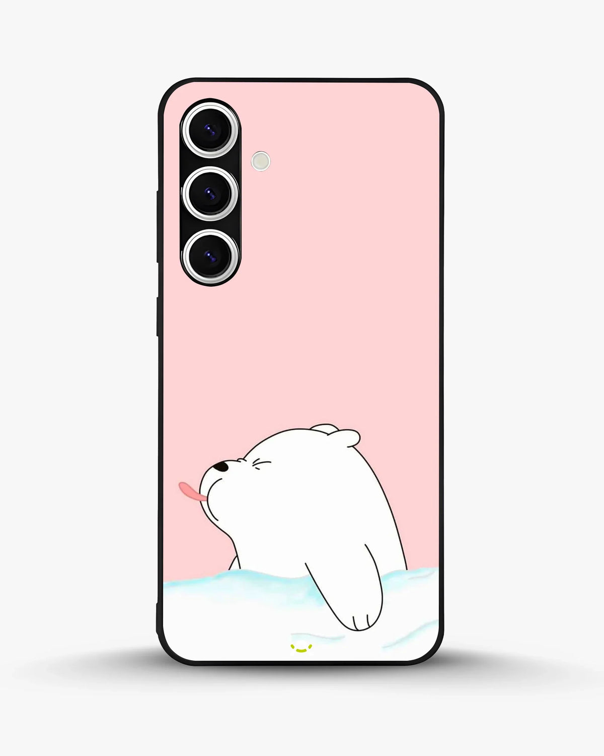 Cute Bear Tongue Out Phone Case - Glossy Aluminum Cover for iPhone, Samsung, Pixel, OnePlus & Vivo