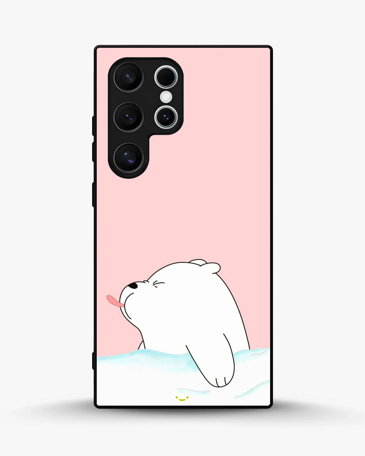 Cute Bear Tongue Out Phone Case - Glossy Aluminum Cover for iPhone, Samsung, Pixel, OnePlus & Vivo