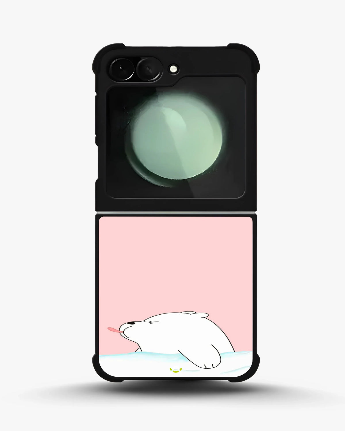 Cute Bear Tongue Out Phone Case - Glossy Aluminum Cover for iPhone, Samsung, Pixel, OnePlus & Vivo