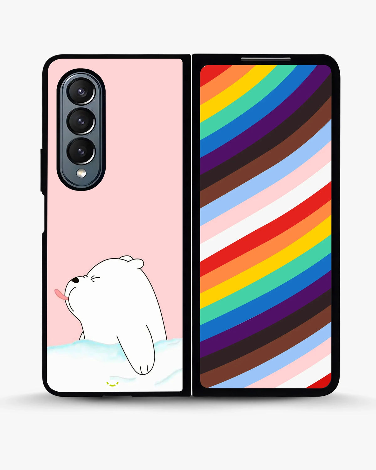 Cute Bear Tongue Out Phone Case - Glossy Aluminum Cover for iPhone, Samsung, Pixel, OnePlus & Vivo