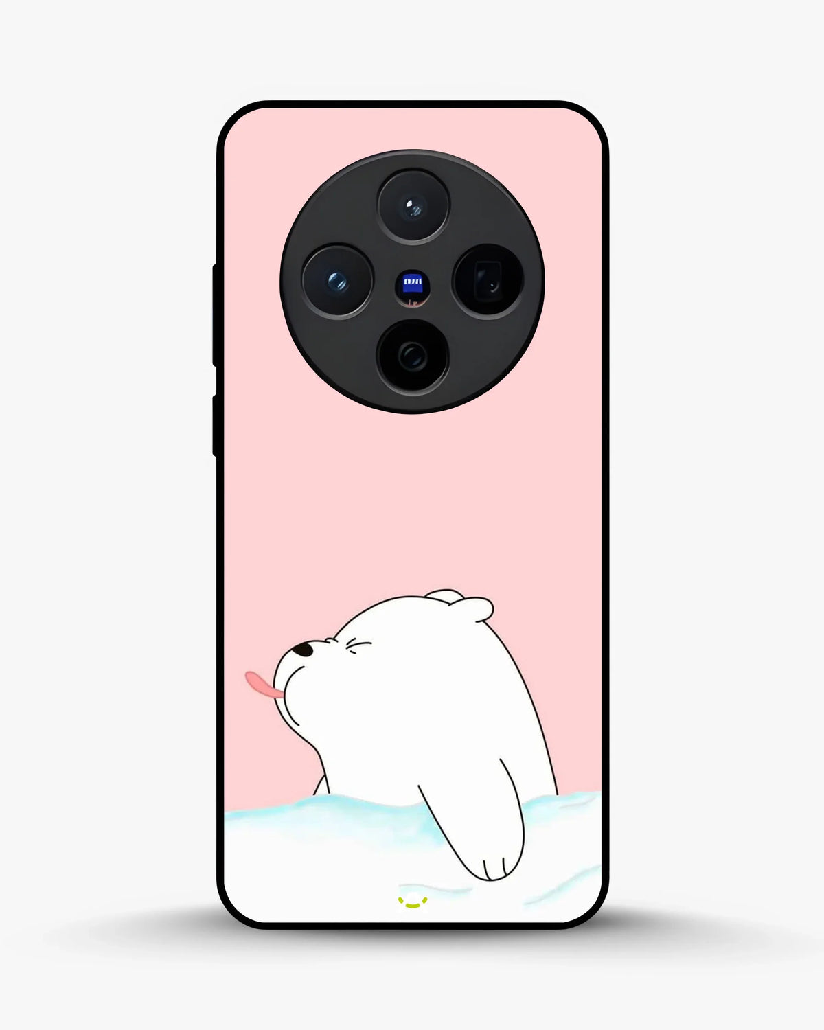 Cute Bear Tongue Out Phone Case - Glossy Aluminum Cover for iPhone, Samsung, Pixel, OnePlus & Vivo