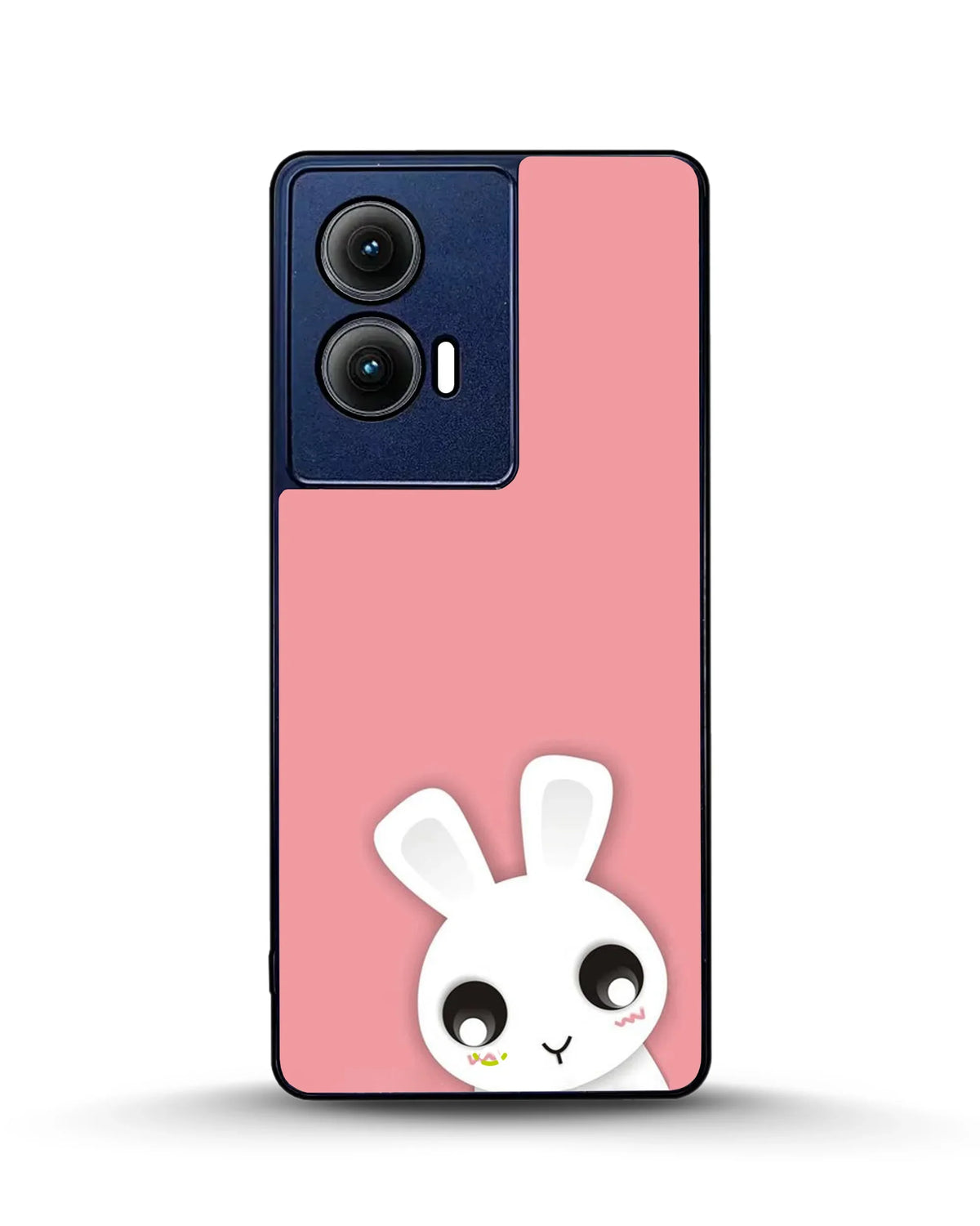Cute Bunny Face Phone Case - Kawaii Pink & White Print for iPhone, Samsung, Pixel, OnePlus & Vivo