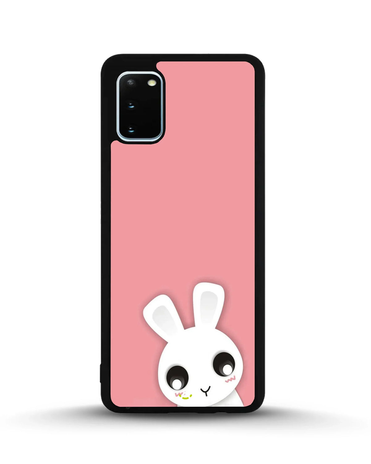 Cute Bunny Face Phone Case - Kawaii Pink & White Print for iPhone, Samsung, Pixel, OnePlus & Vivo