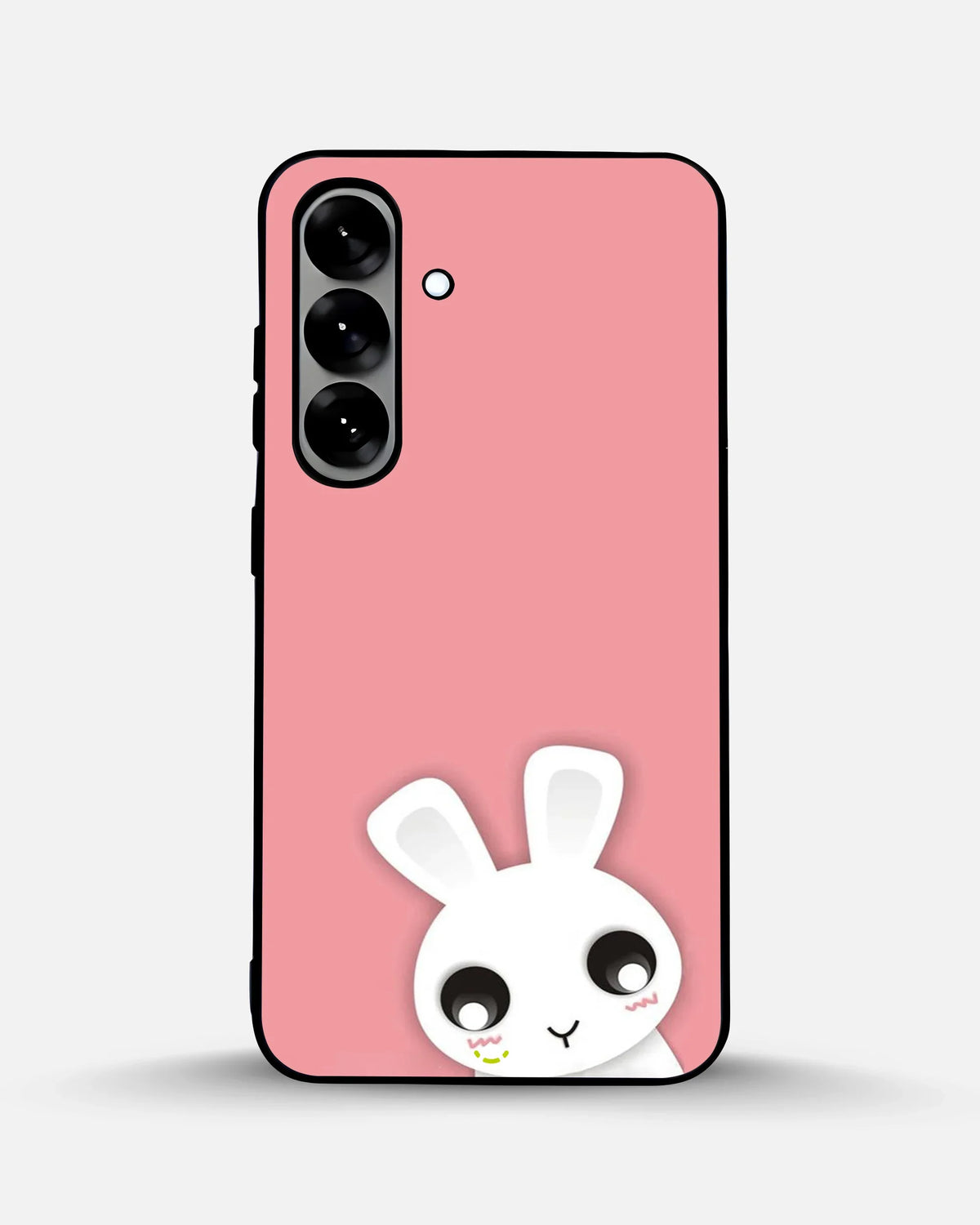 Cute Bunny Face Phone Case - Kawaii Pink & White Print for iPhone, Samsung, Pixel, OnePlus & Vivo