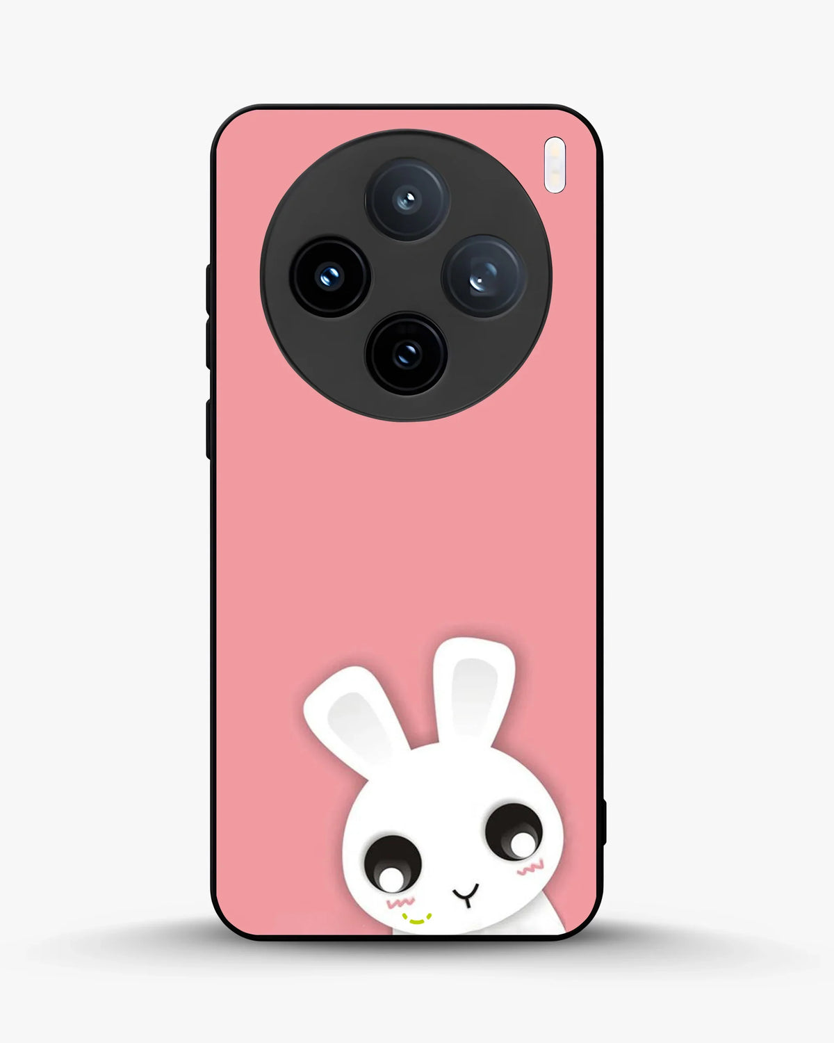 Cute Bunny Face Phone Case - Kawaii Pink & White Print for iPhone, Samsung, Pixel, OnePlus & Vivo