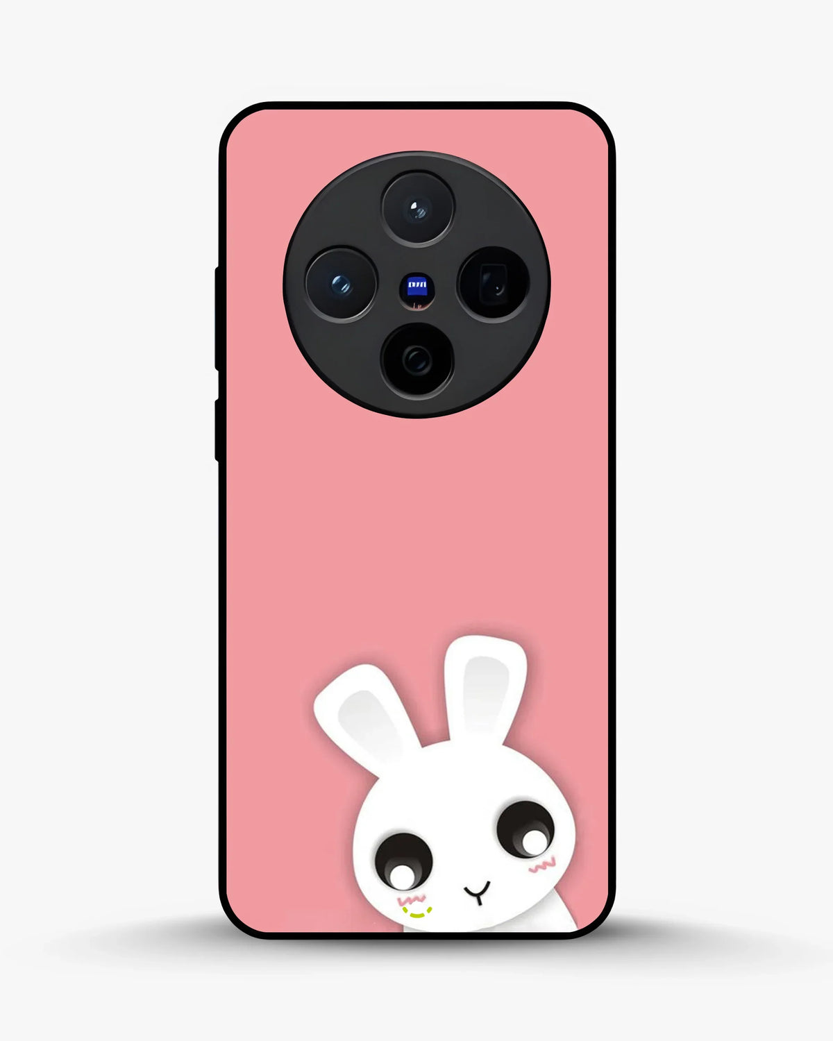 Cute Bunny Face Phone Case - Kawaii Pink & White Print for iPhone, Samsung, Pixel, OnePlus & Vivo
