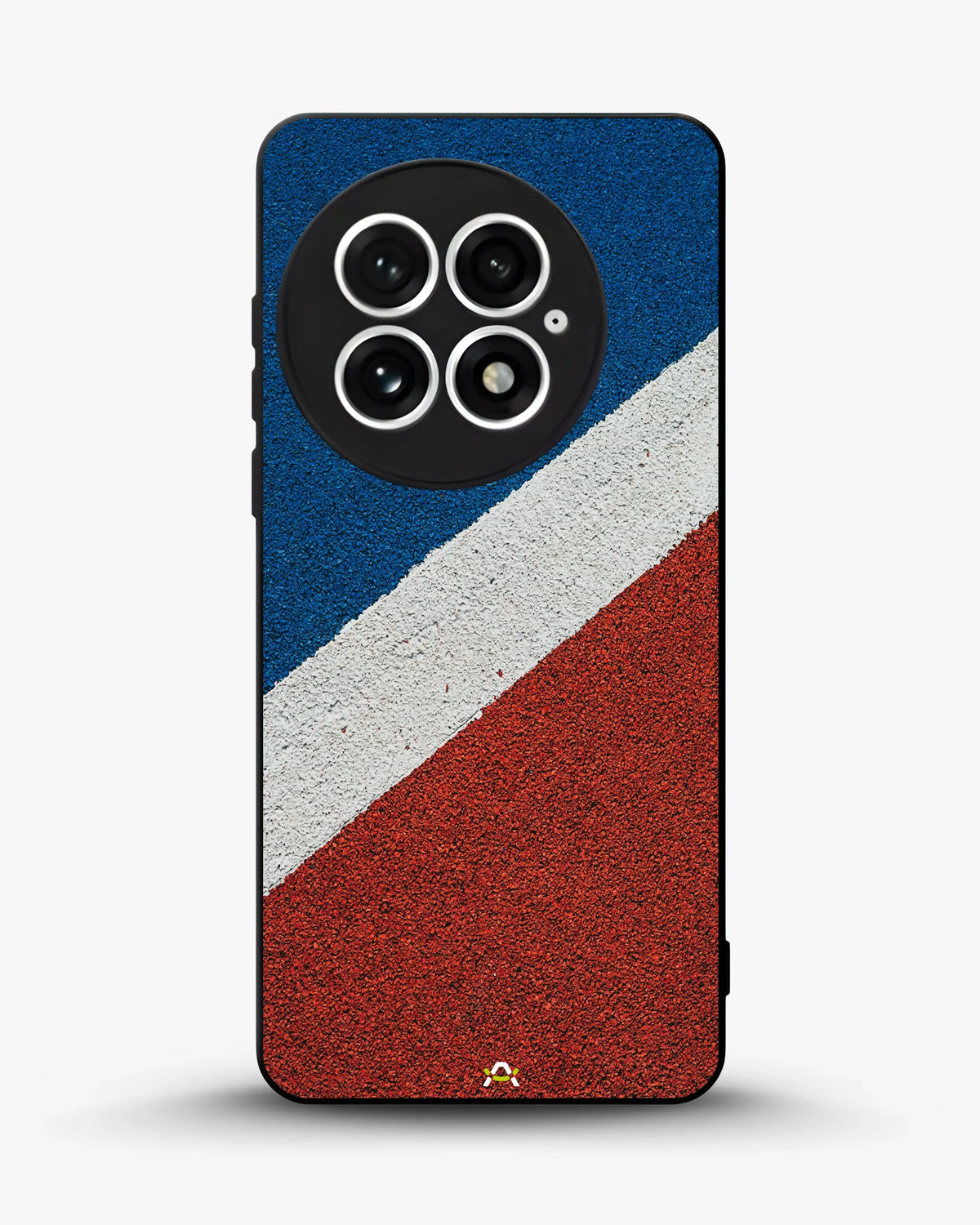Diagonal Stripes Phone Case - Blue & Red Textured Print for iPhone, Samsung, Pixel, OnePlus & Vivo