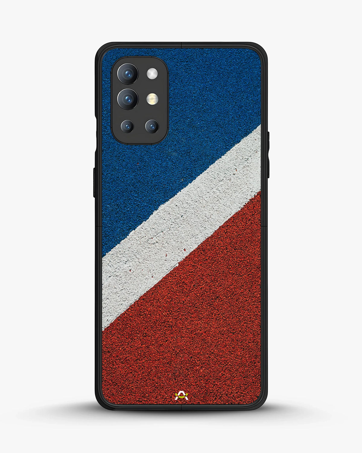 Diagonal Stripes Phone Case - Blue & Red Textured Print for iPhone, Samsung, Pixel, OnePlus & Vivo