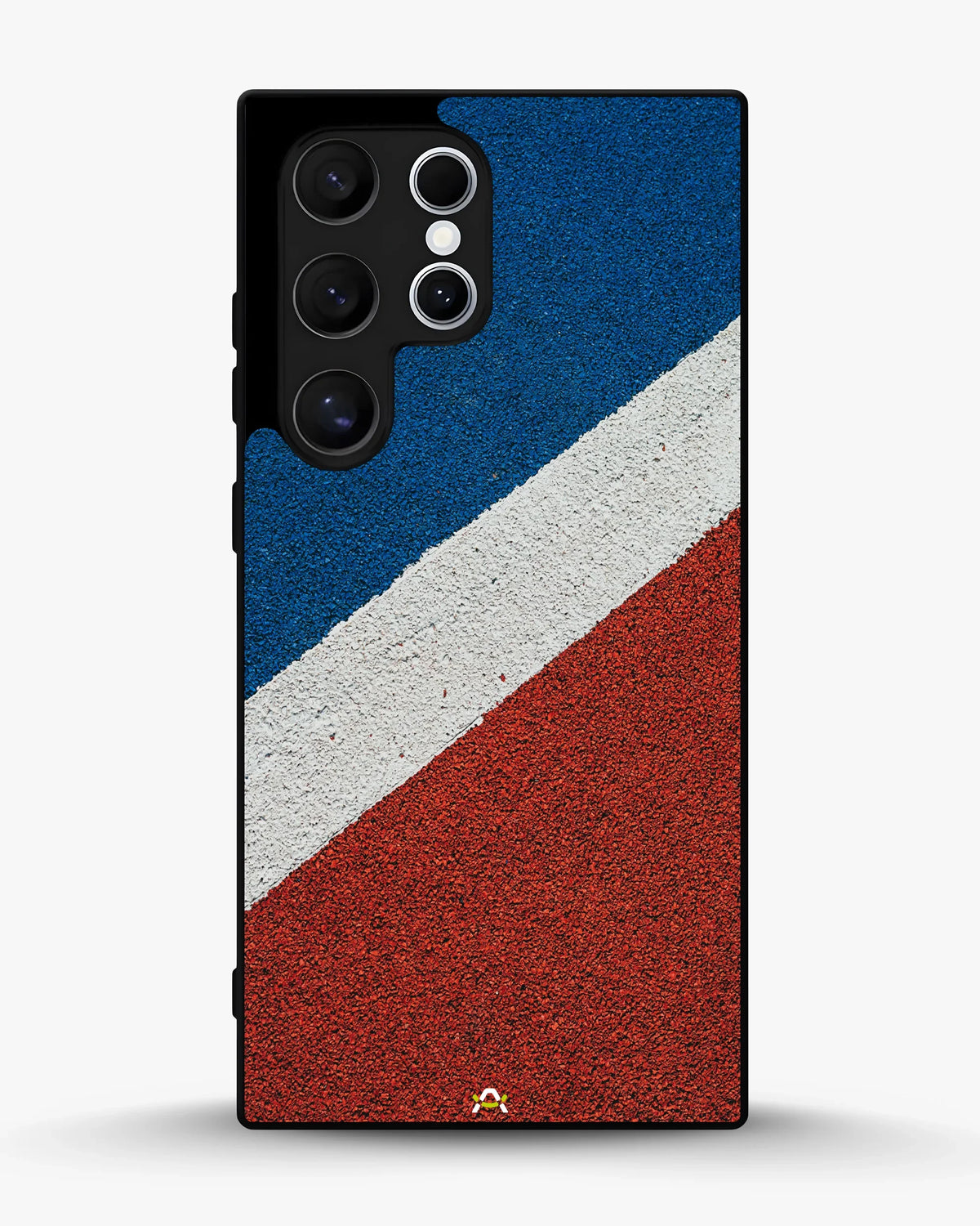 Diagonal Stripes Phone Case - Blue & Red Textured Print for iPhone, Samsung, Pixel, OnePlus & Vivo