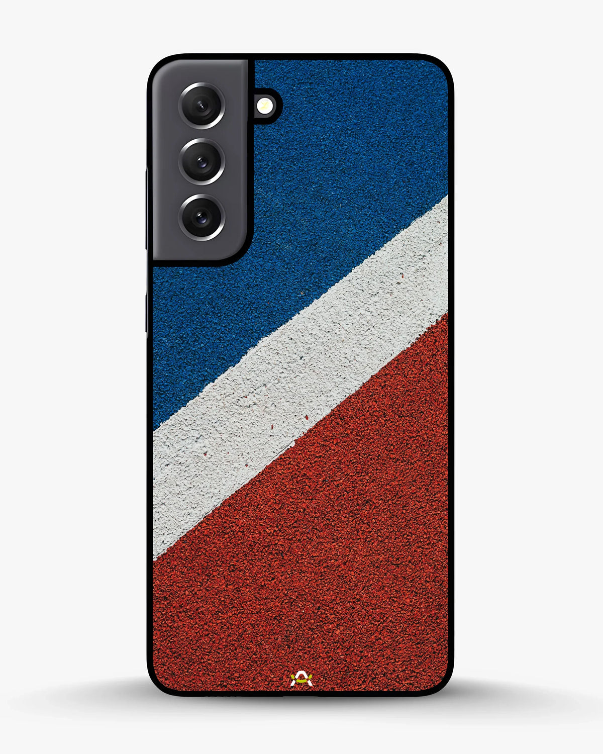 Diagonal Stripes Phone Case - Blue & Red Textured Print for iPhone, Samsung, Pixel, OnePlus & Vivo