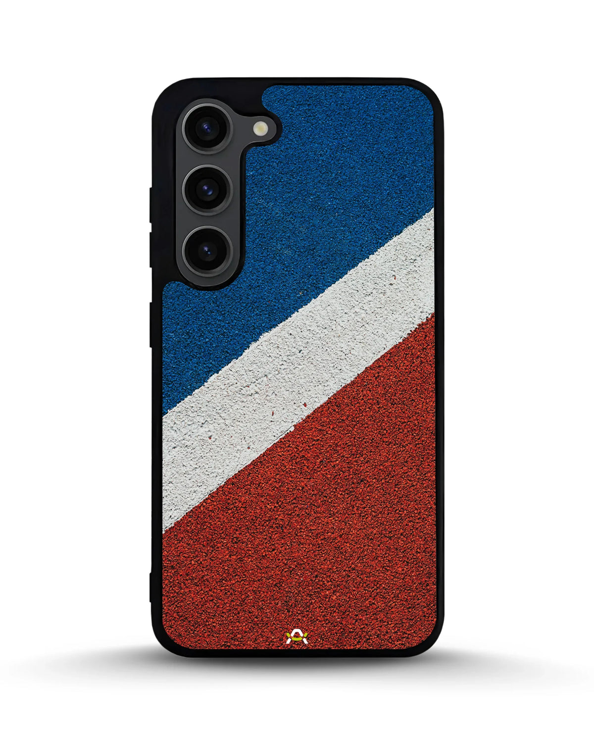 Diagonal Stripes Phone Case - Blue & Red Textured Print for iPhone, Samsung, Pixel, OnePlus & Vivo