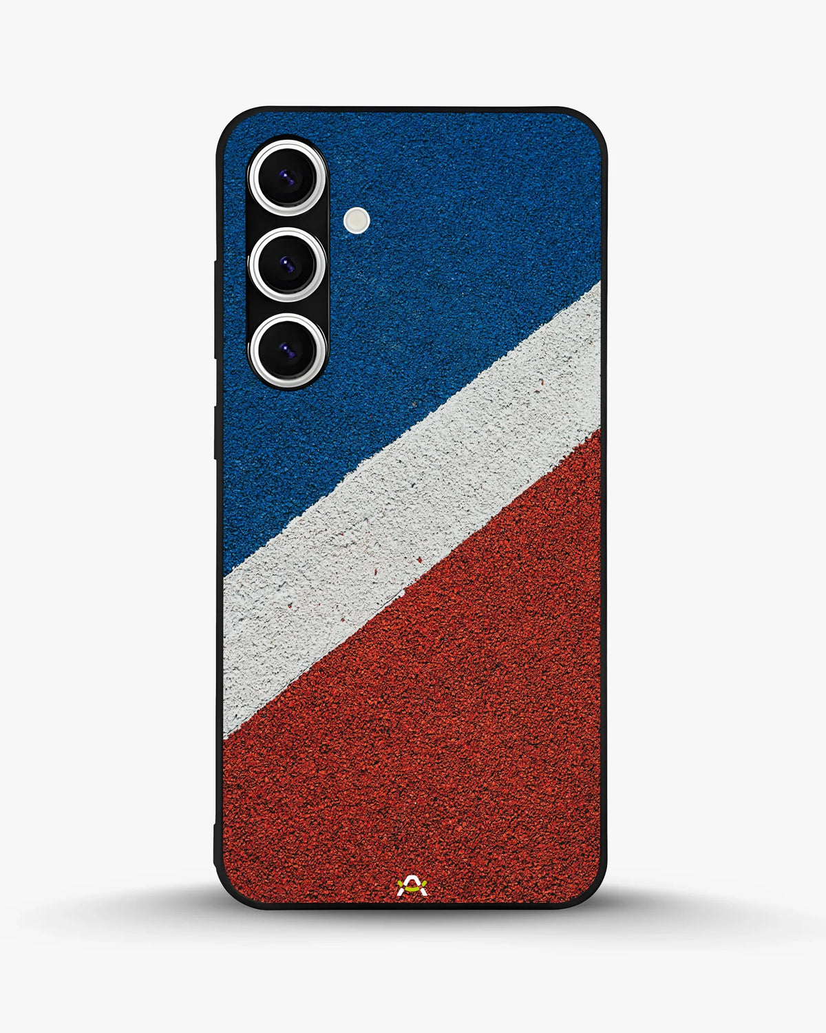 Diagonal Stripes Phone Case - Blue & Red Textured Print for iPhone, Samsung, Pixel, OnePlus & Vivo